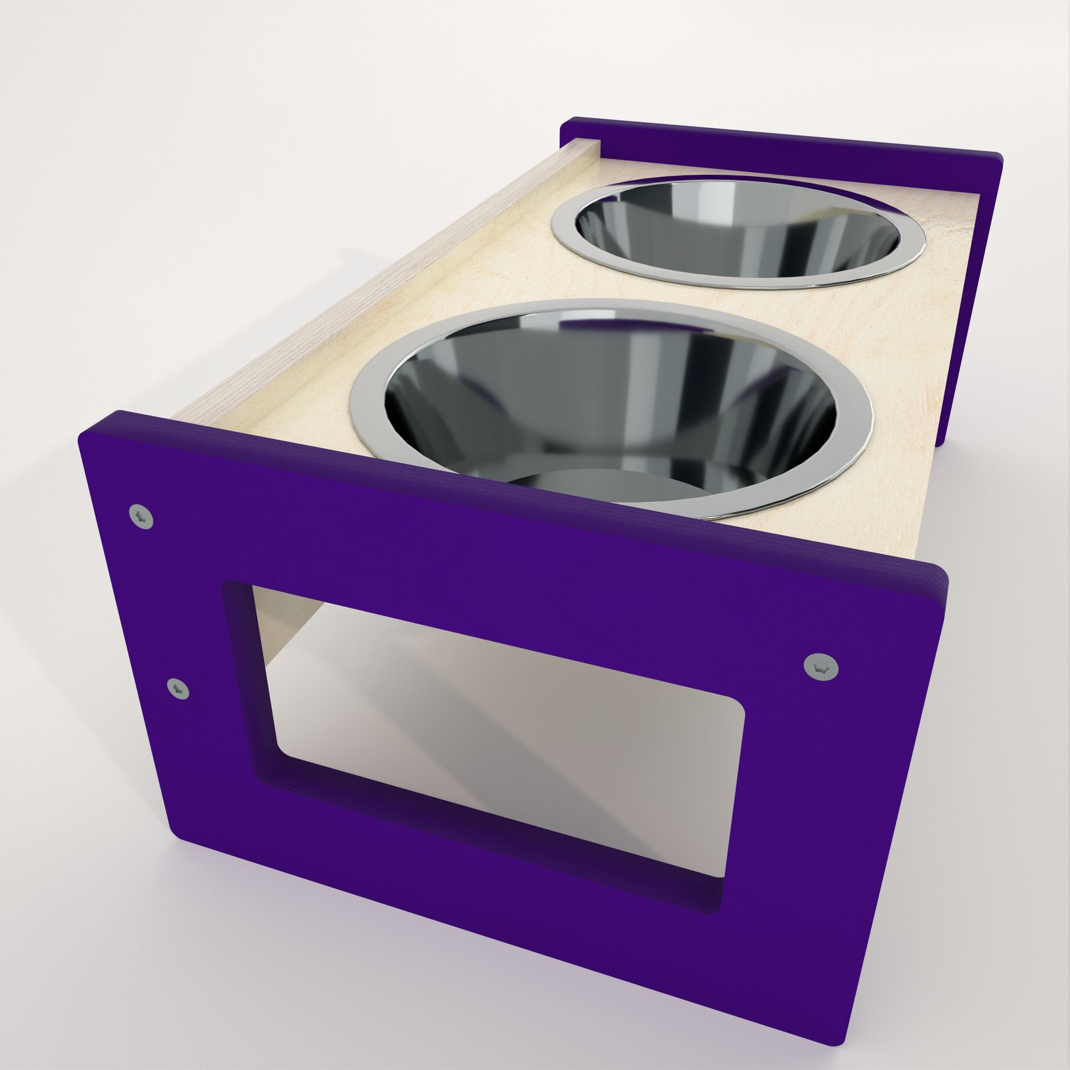 Cat Dog Floor Feeder - Doggo Feeder Duo - Scratchy Things Premium Pet Furniture