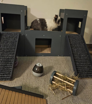 Rabbit House Box Tunnel Castle Fortress - Nibbler Castle - Scratchy Things Premium Pet Furniture