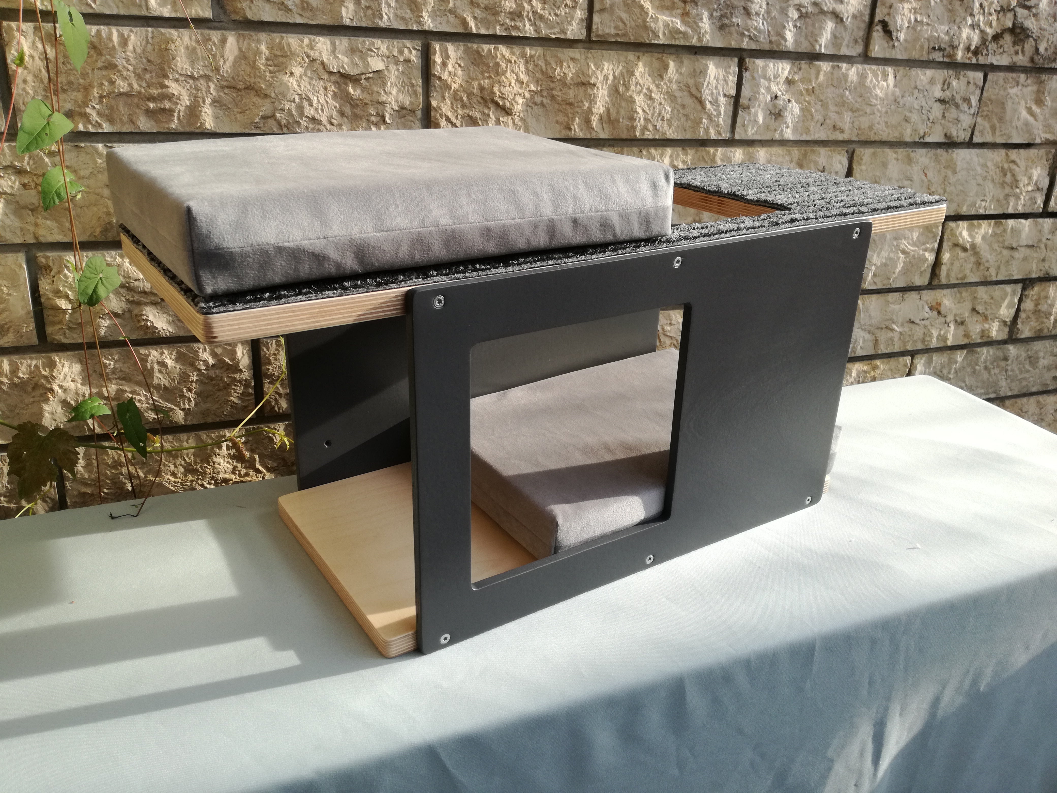 Cat Wall Shelf Bed - Wally Tunnel Mini - Scratchy Things Premium Pet Furniture