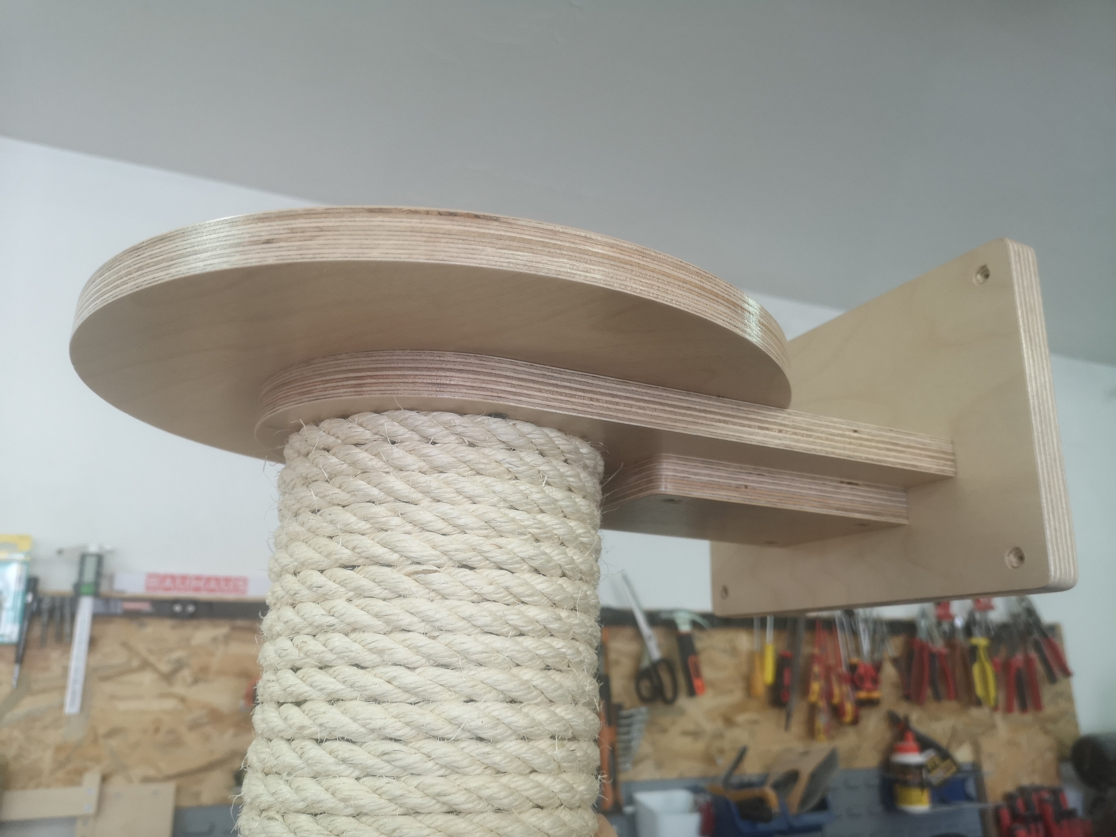 Cat Wall Scratching Pole Post Shelf - Mounty Post - Scratchy Things Premium Pet Furniture