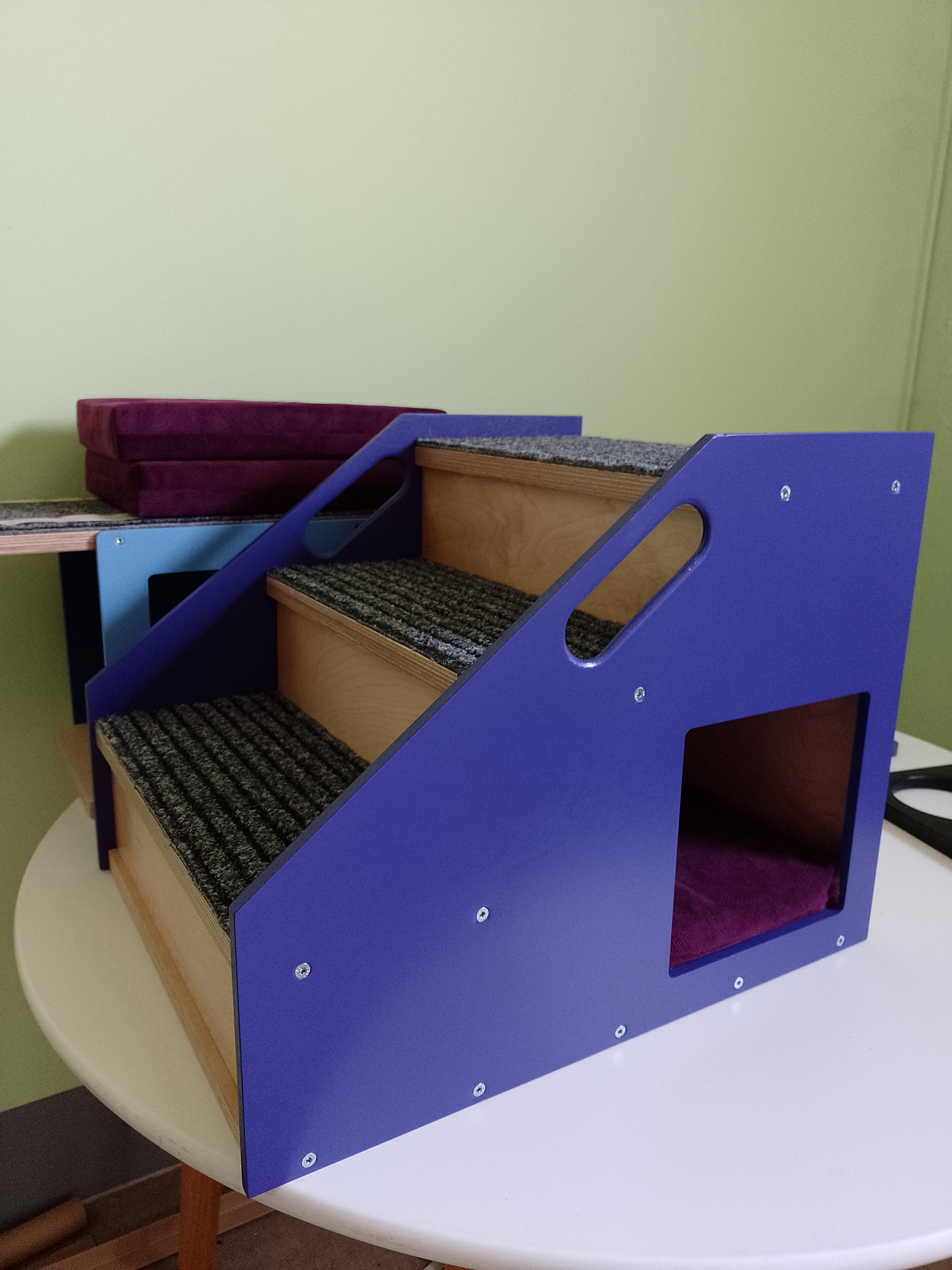 Cat Stairs Box House Bed - Boxy 3-Step - Scratchy Things Premium Pet Furniture