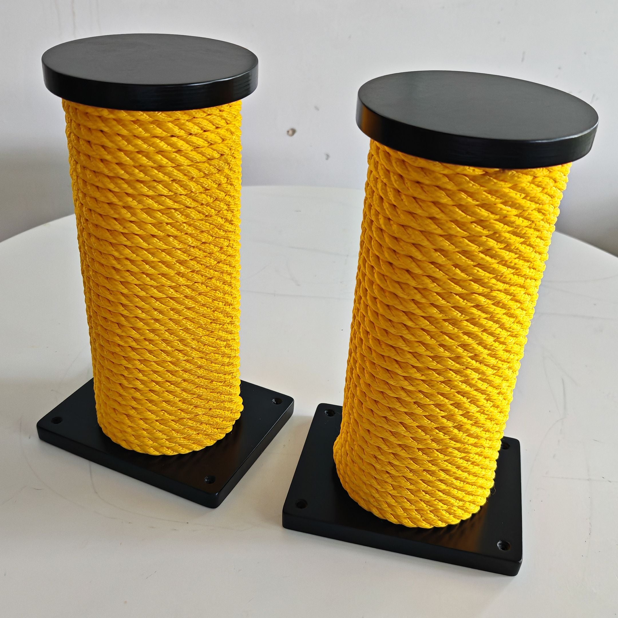 Cat Wall Scratching Pole Step Shelf Bundle - Wally Round Step 3-pack - Scratchy Things Premium Pet Furniture