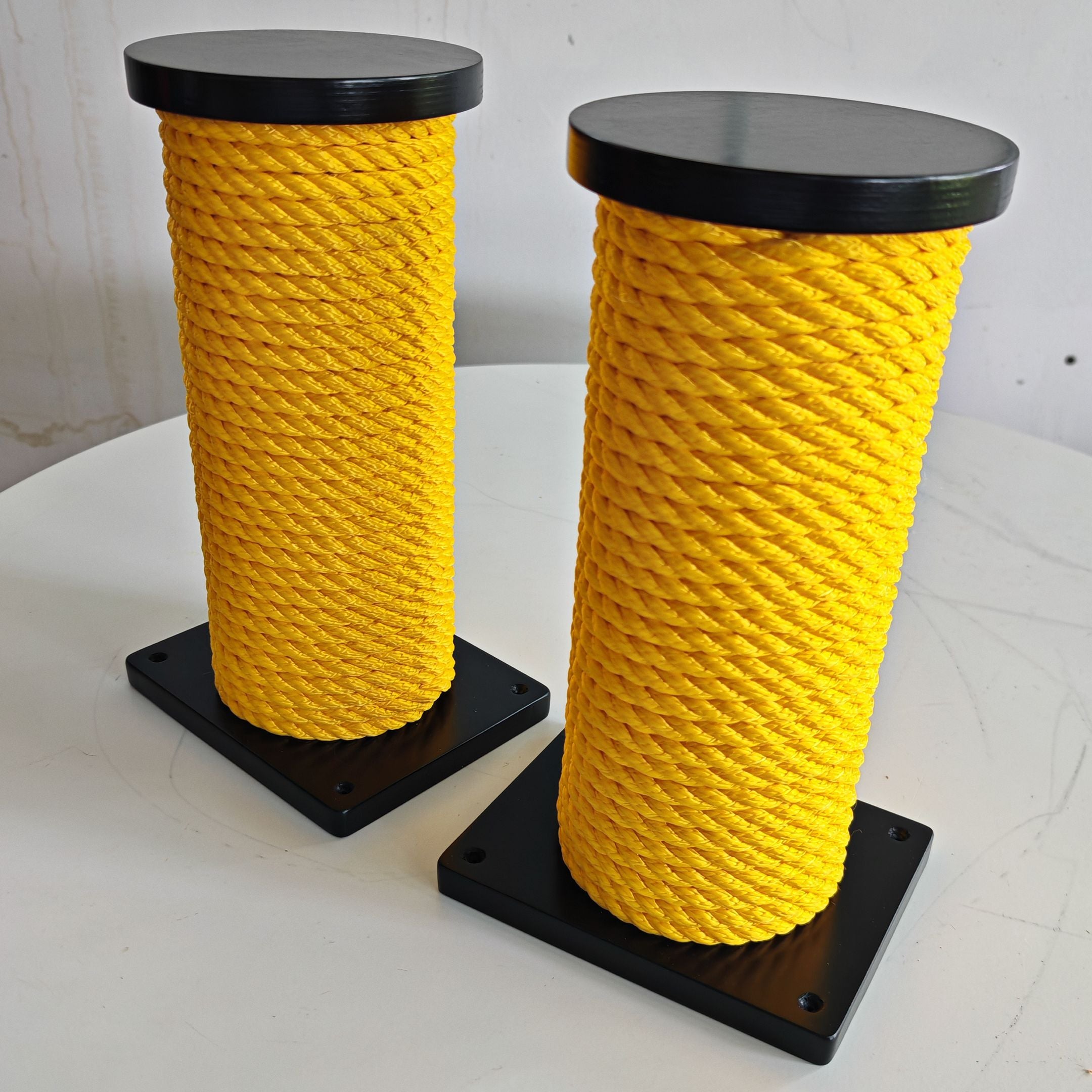 Cat Wall Scratching Pole Step Shelf - Wally Round Step - Scratchy Things Premium Pet Furniture