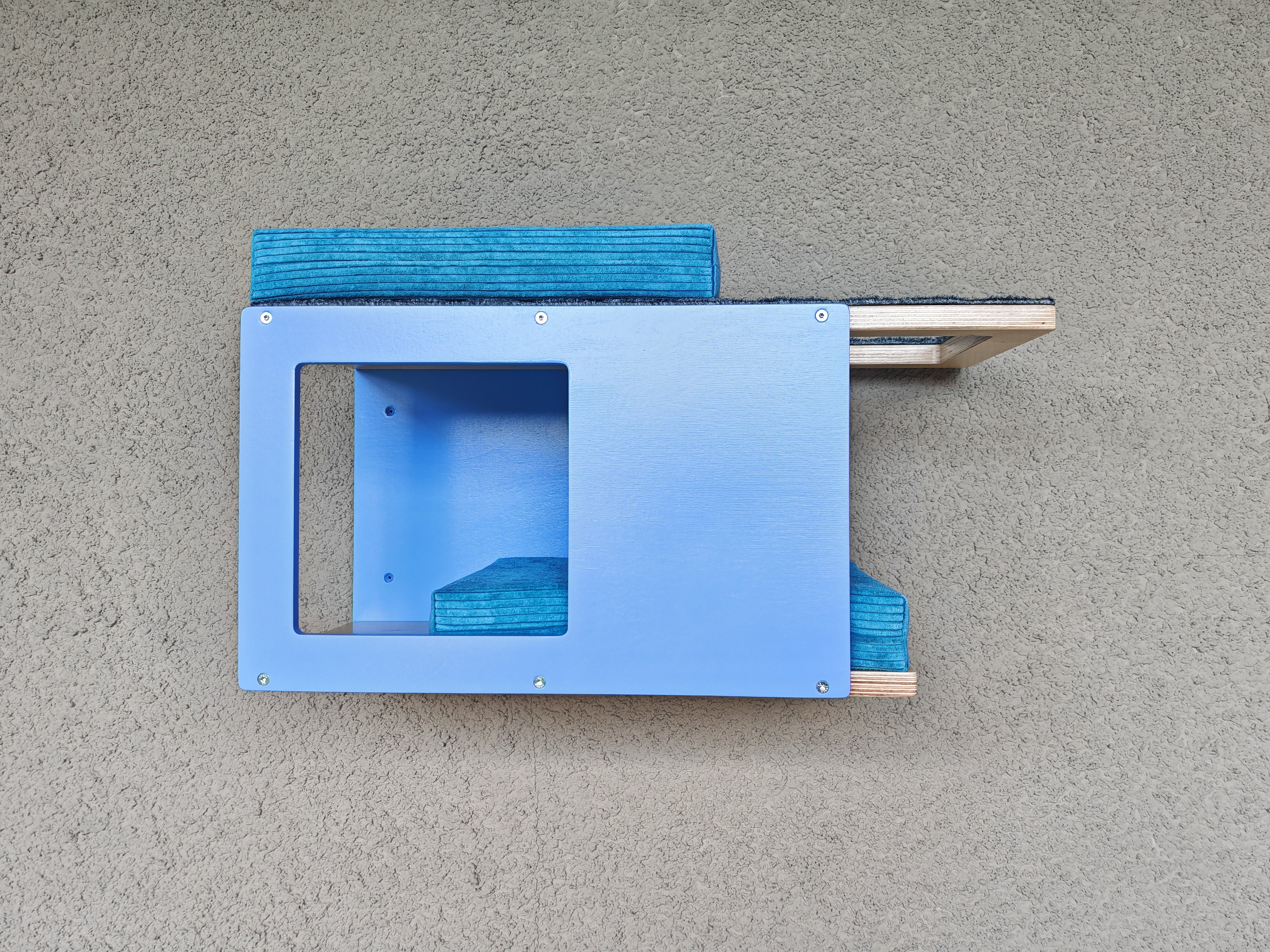 Cat Wall Shelf Bed Corner Tunnel - Wally CornerTunnel - Scratchy Things Premium Pet Furniture