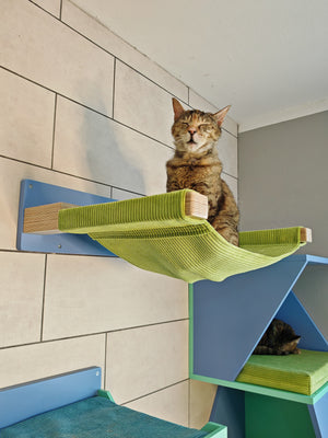 Cat Wall Shelf Bed Hammock - Wally ComboCot - Scratchy Things Premium Pet Furniture