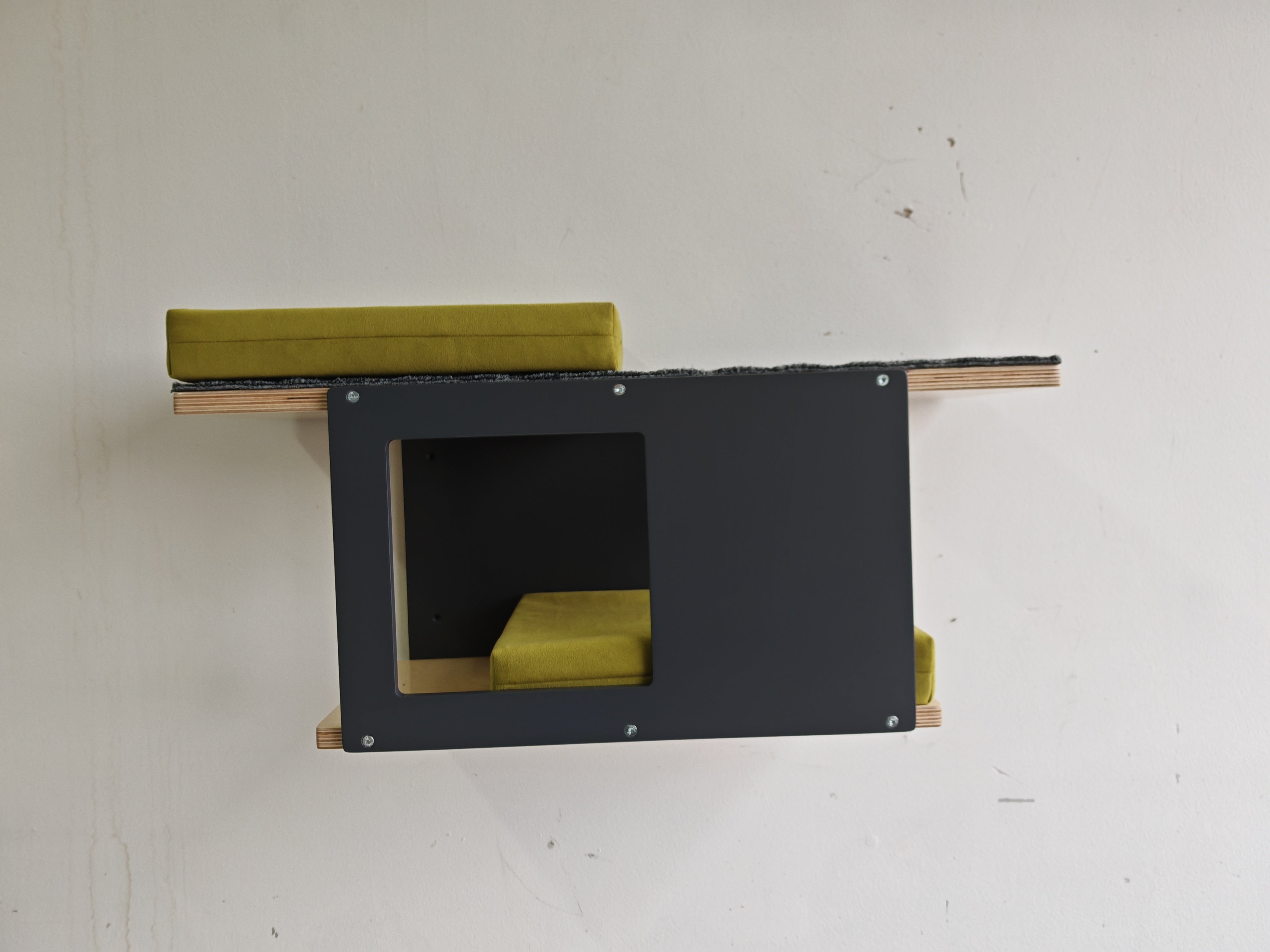 Cat Wall Shelf Bed - Wally Tunnel Mini - Scratchy Things Premium Pet Furniture