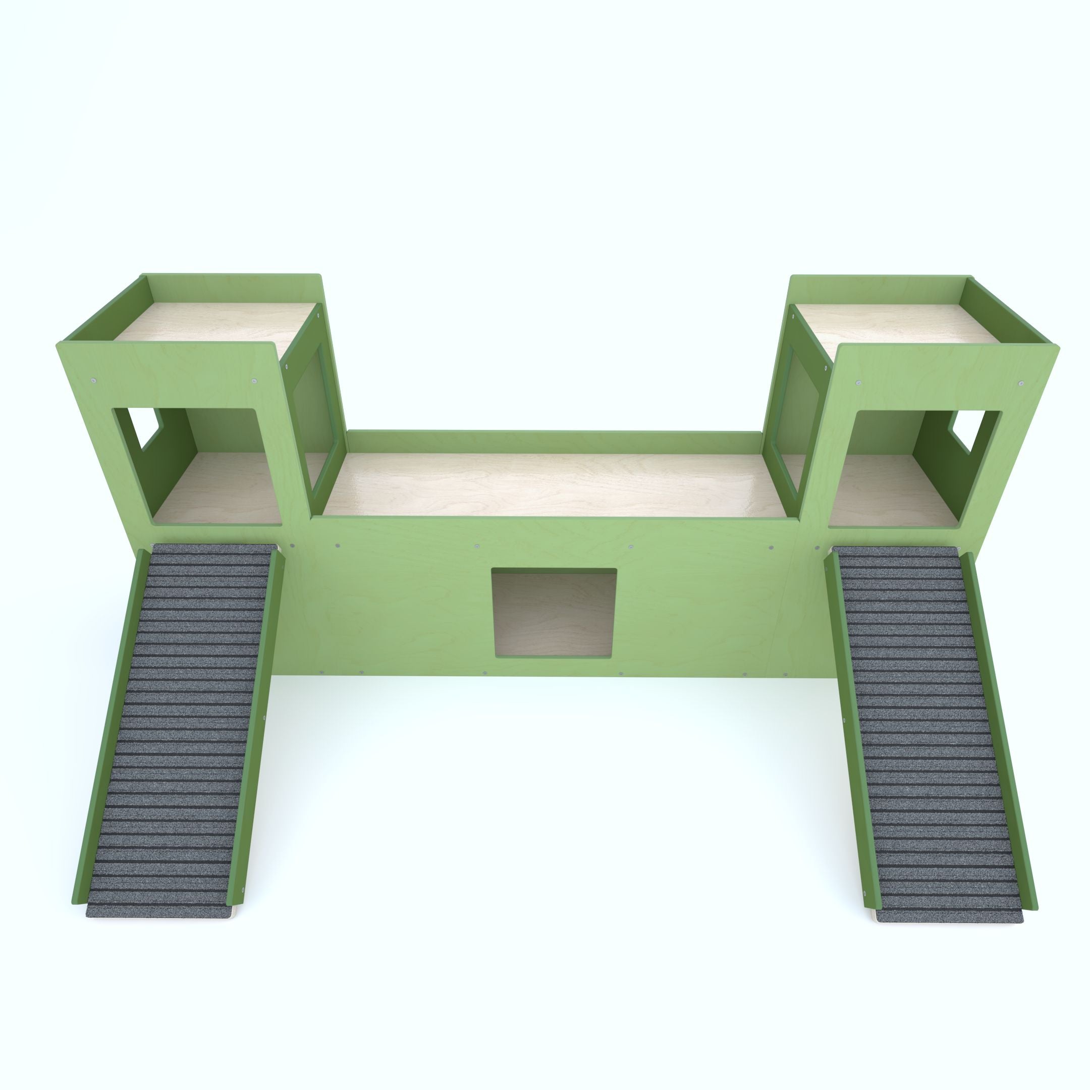 Rabbit House Box Tunnel Castle Fortress - Nibbler Big Castle - ideal for large and giant bunnies - Scratchy Things Premium Pet Furniture