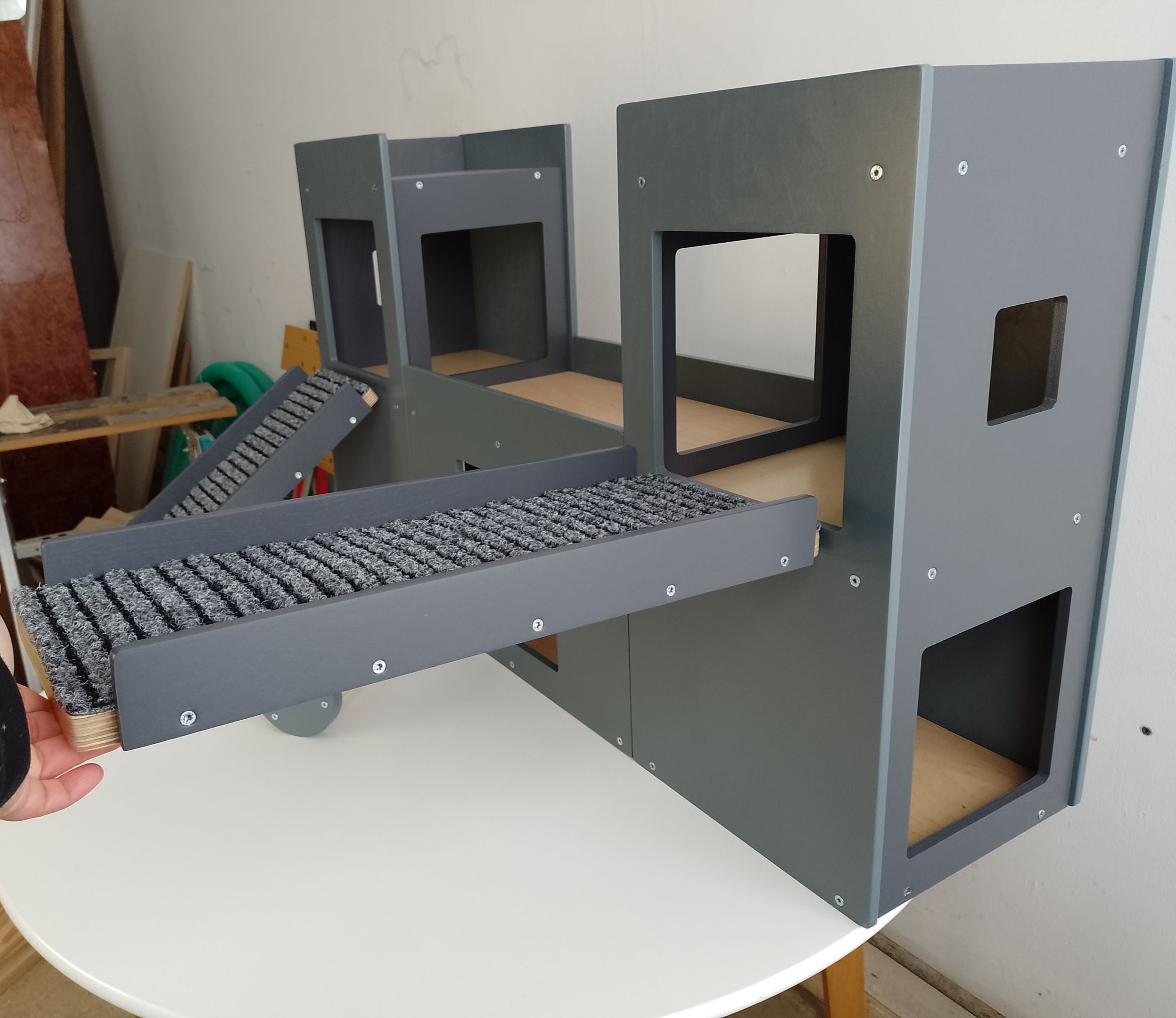 Rabbit House Box Tunnel Castle Fortress - Nibbler Castle - Scratchy Things Premium Pet Furniture