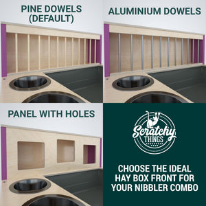 Bunny Rabbit Hay Rack Manger Nibbler HayWall Scratchy Things - Nibbler HayWall - Scratchy Things Premium Pet Furniture