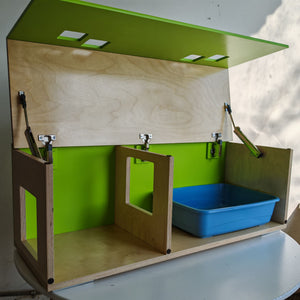 Rabbit House Box Tunnel Castle Fortress - Nibbler Longhouse - Scratchy Things Premium Pet Furniture