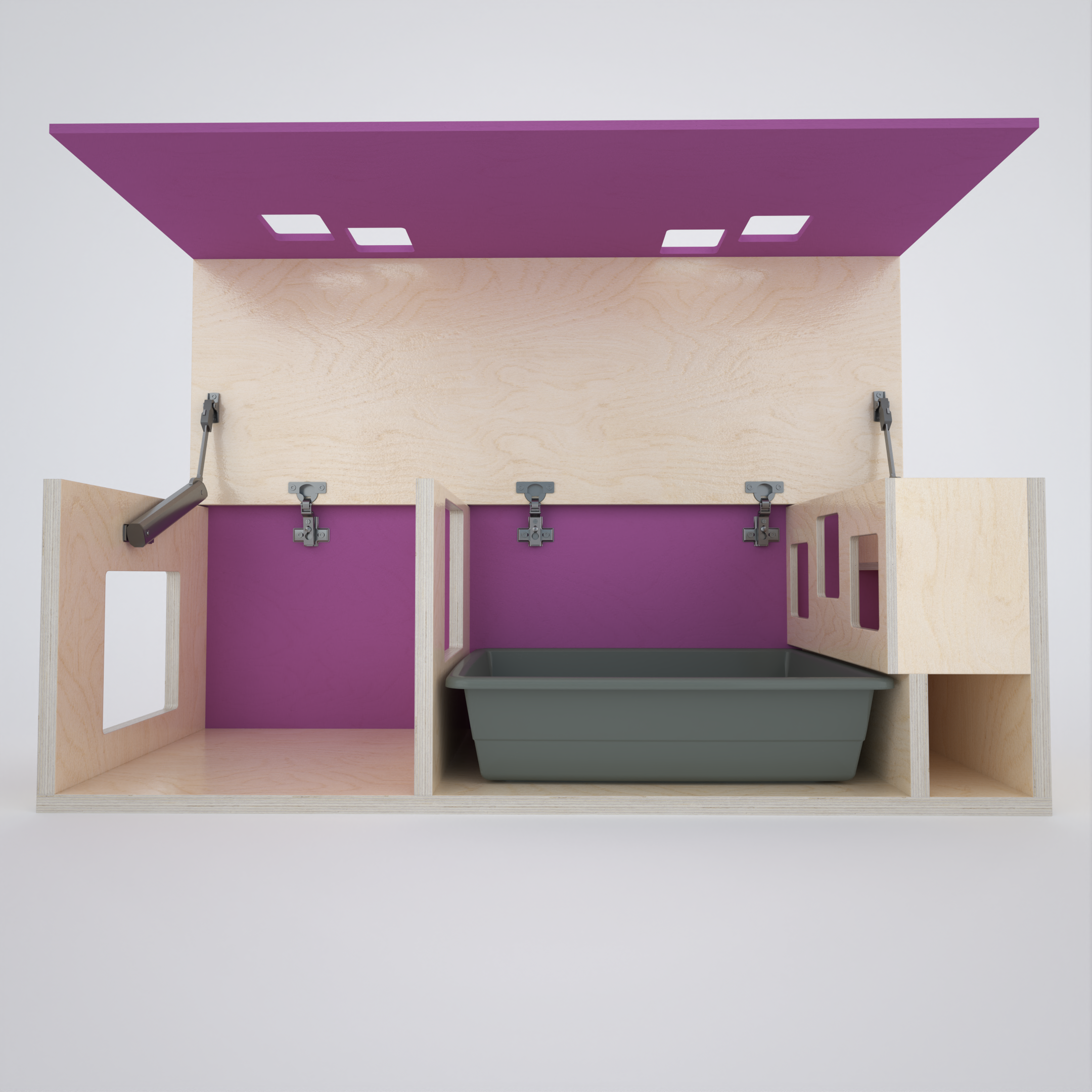 Rabbit House Box Tunnel Castle Fortress - Nibbler Longhouse - Scratchy Things Premium Pet Furniture