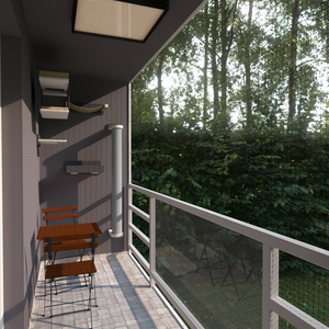 Catio Outdoor Cat Wall Shelf Bed Perch - Catio Small Balcony Bundle - set of cat shelves for an apartment balcony - Scratchy Things Premium Pet Furniture