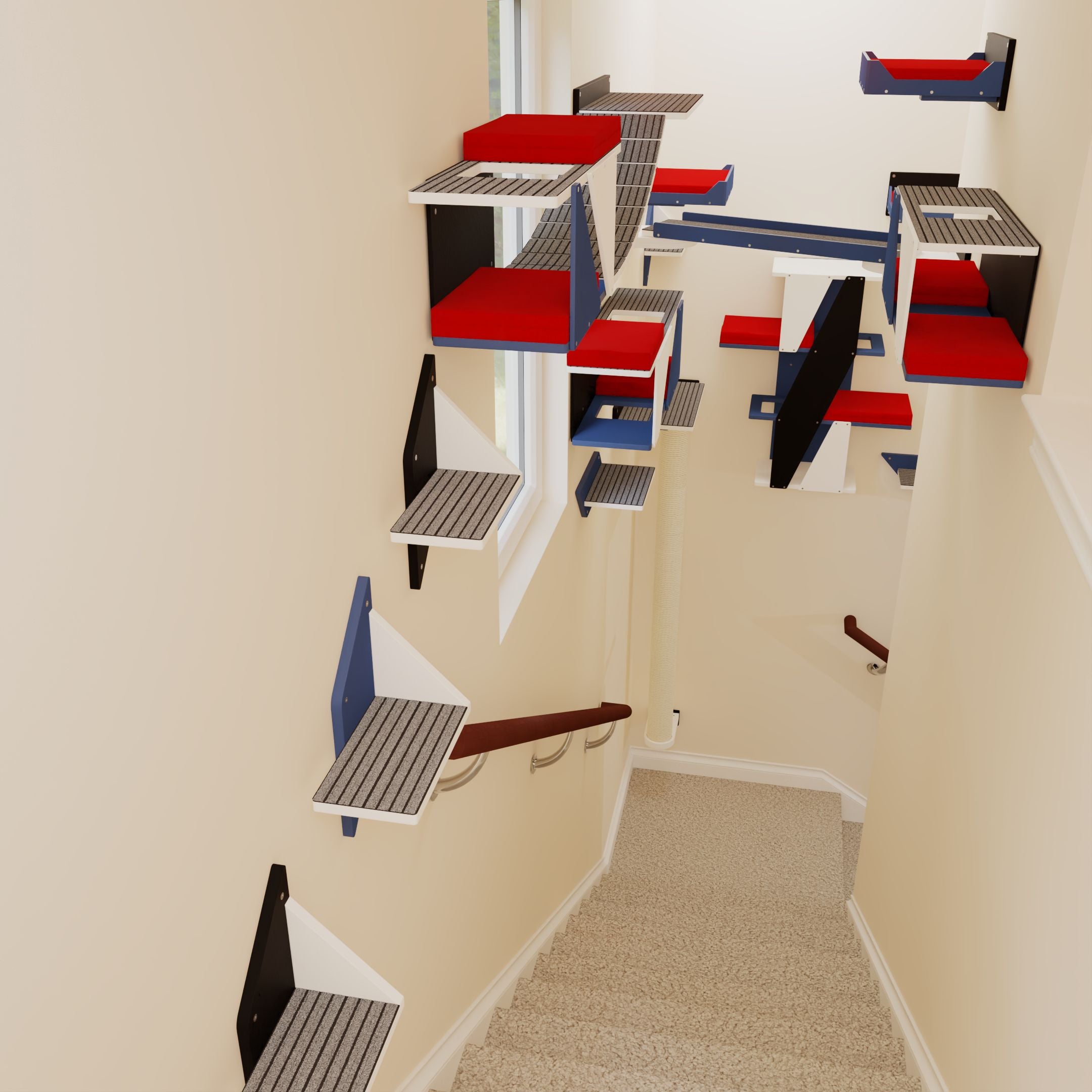 Custom Bundle - Custom Wally Stairwell Bundle - Scratchy Things Premium Pet Furniture