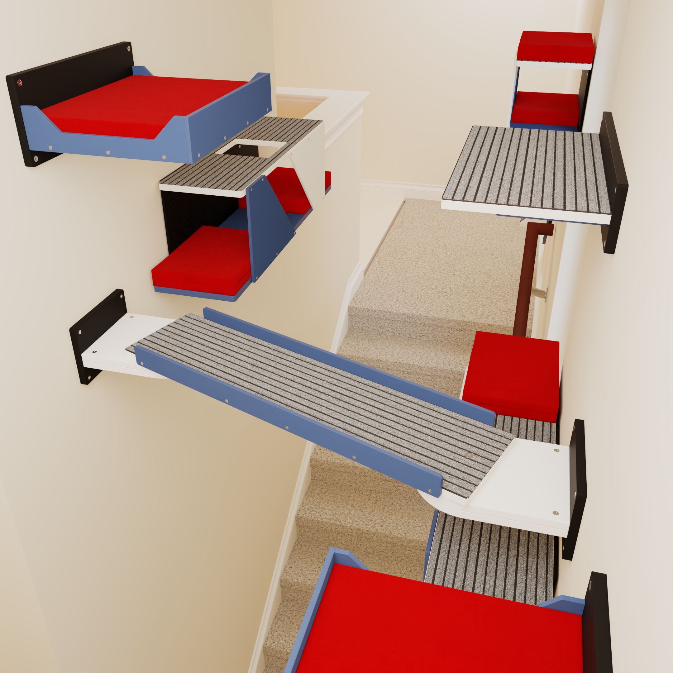 Custom Bundle - Custom Wally Stairwell Bundle - Scratchy Things Premium Pet Furniture