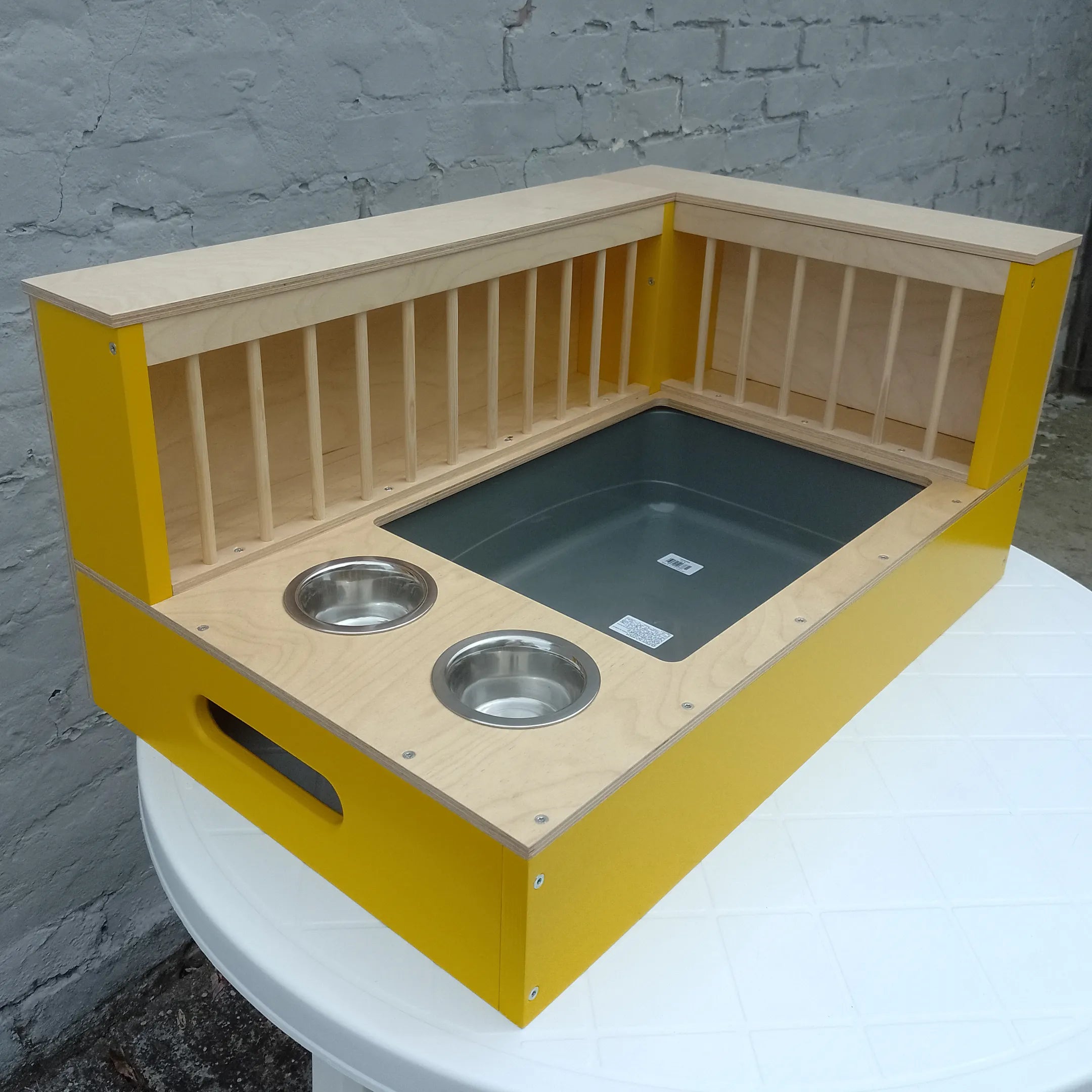 Rabbit Hay Feeder Litter box - Nibbler Combo Corner 3in1 - Scratchy Things Premium Pet Furniture