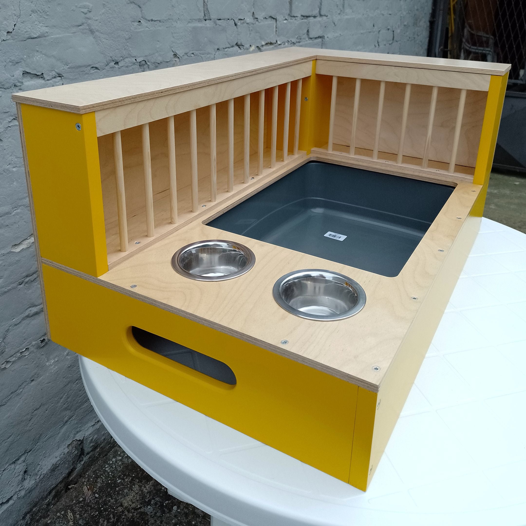 Rabbit Hay Feeder Litter box - Nibbler Combo Corner 3in1 - Scratchy Things Premium Pet Furniture