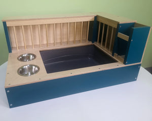 Rabbit Hay Feeder Litter box - Nibbler Combo Corner 4in1 - Scratchy Things Premium Pet Furniture