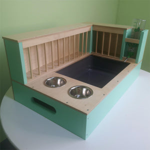 Rabbit Hay Feeder Litter box - Nibbler Combo Corner 4in1 - Scratchy Things Premium Pet Furniture