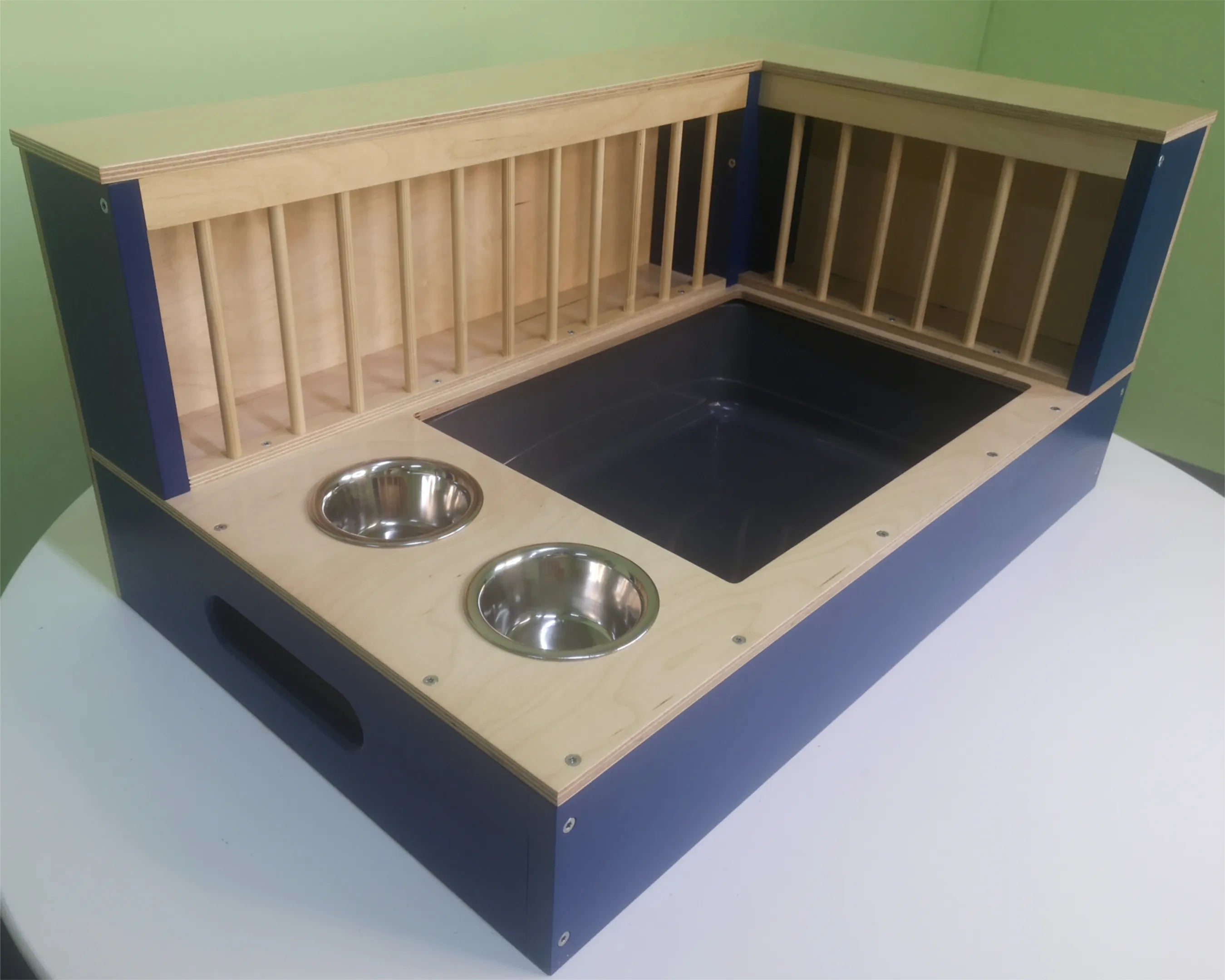 Rabbit Hay Feeder Litter box - Nibbler Combo Corner 3in1 - Scratchy Things Premium Pet Furniture