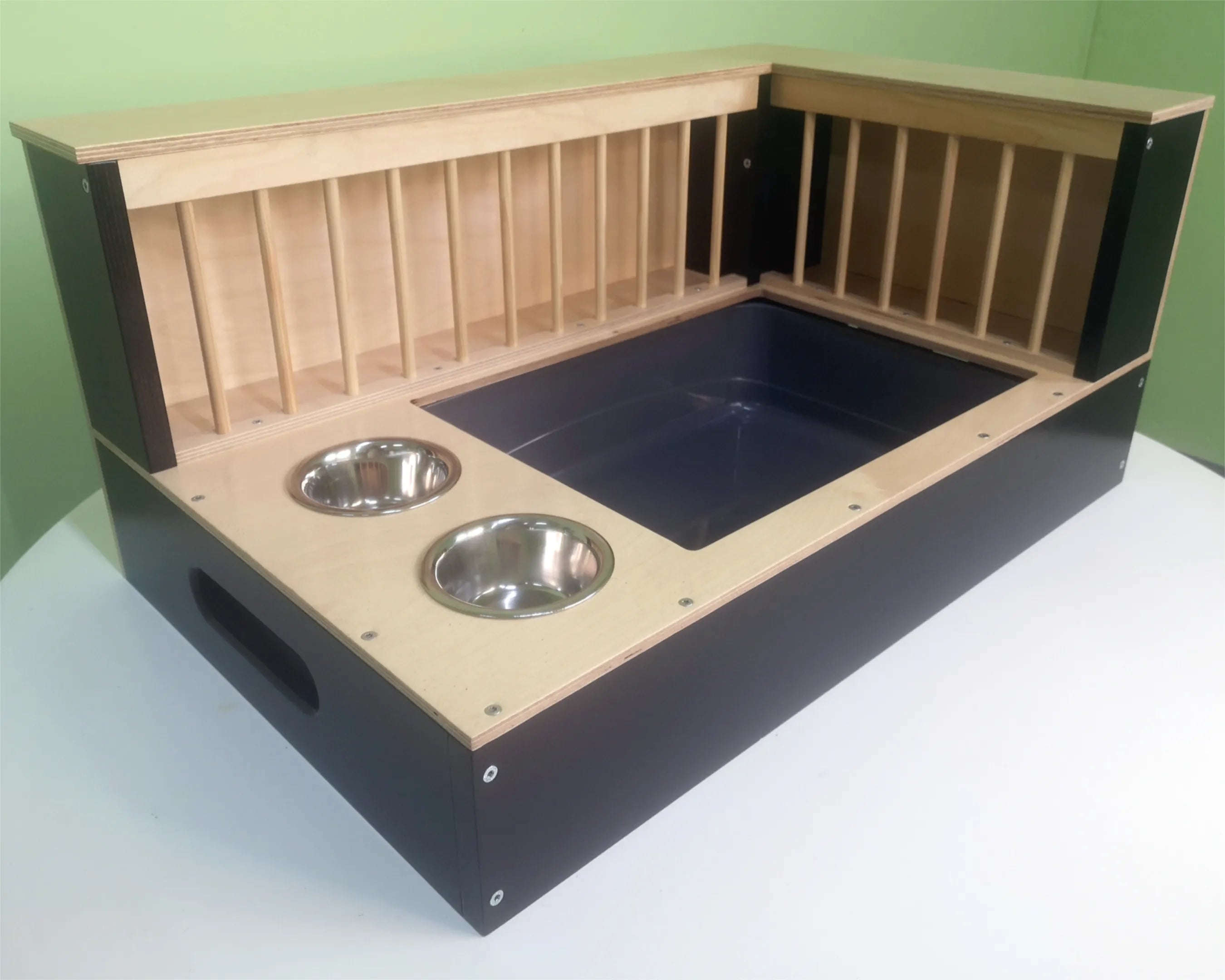 Rabbit Hay Feeder Litter box - Nibbler Combo Corner 3in1 - Scratchy Things Premium Pet Furniture