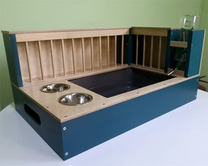 Rabbit Hay Feeder Litter box - Nibbler Combo Corner 4in1 - Scratchy Things Premium Pet Furniture