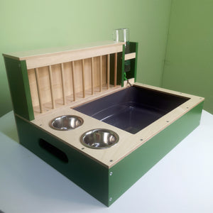 Rabbit Hay Feeder Water Litter box - Nibbler Combo Spectra 4in1 - Scratchy Things Premium Pet Furniture