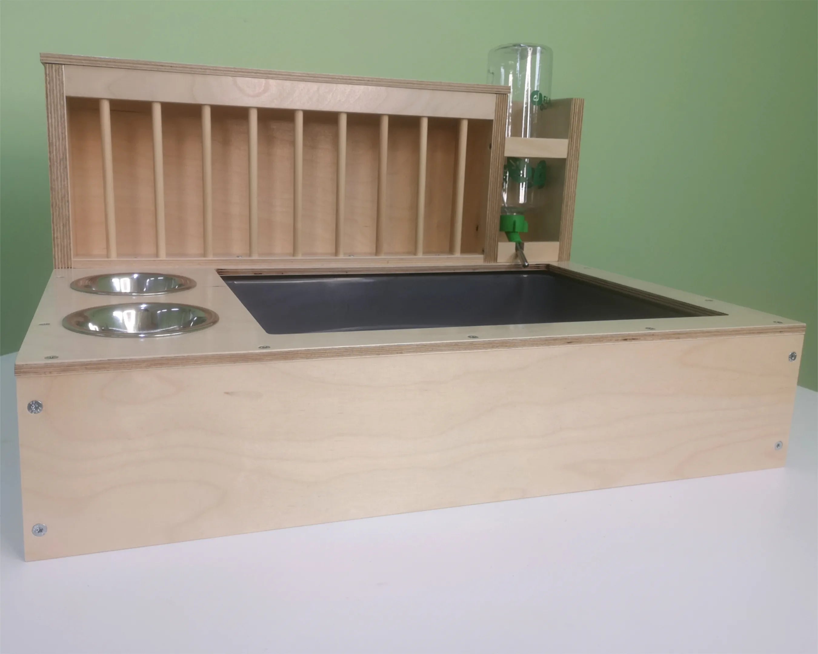 Rabbit Hay Feeder Water Litter box - Nibbler Combo 4in1 - Scratchy Things Premium Pet Furniture