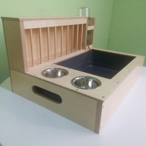 Rabbit Hay Feeder Water Litter box - Nibbler Combo 4in1 - Scratchy Things Premium Pet Furniture