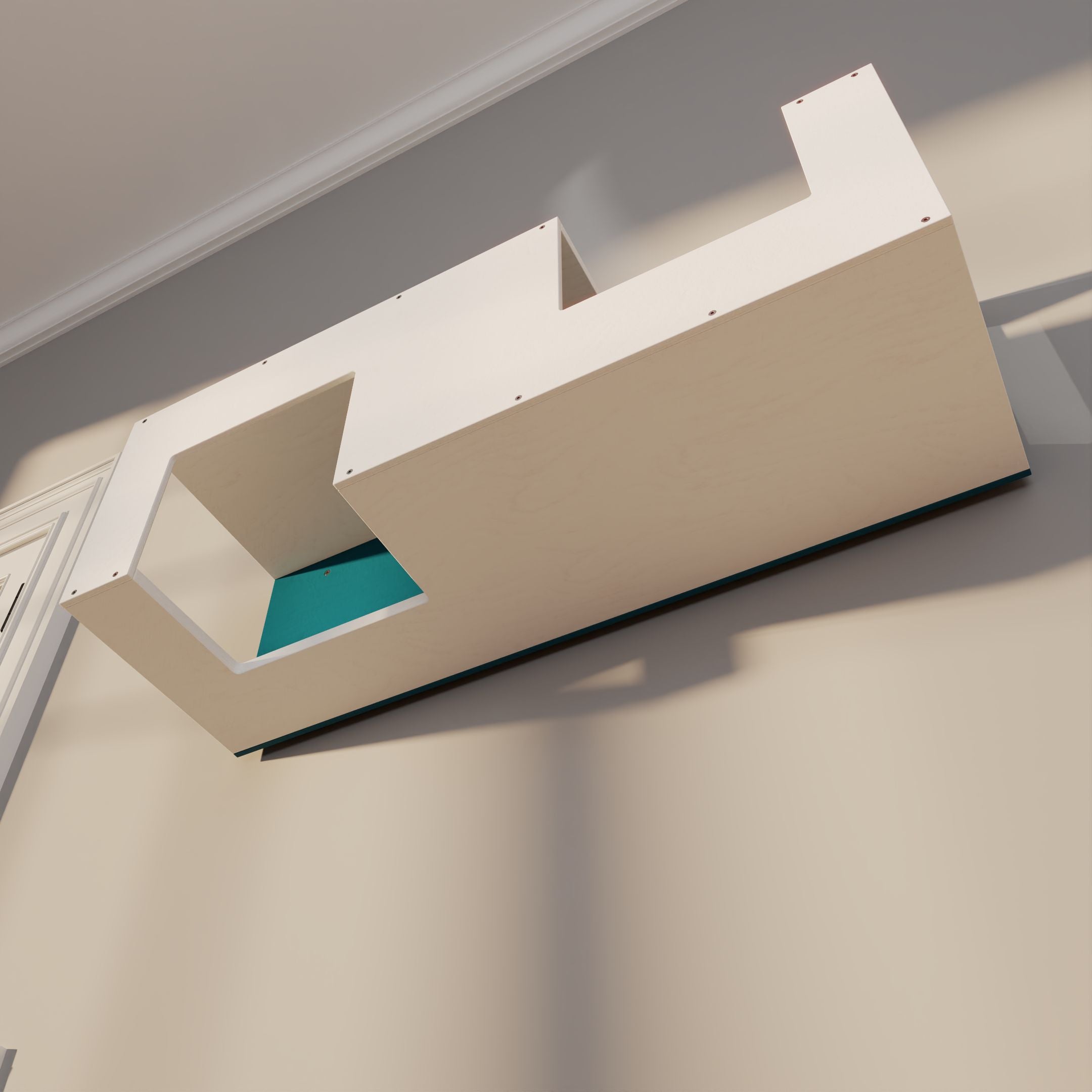 Cat Wall Shelf Bed Tunnel - Wally BigCat Mezzanine - Scratchy Things Premium Pet Furniture