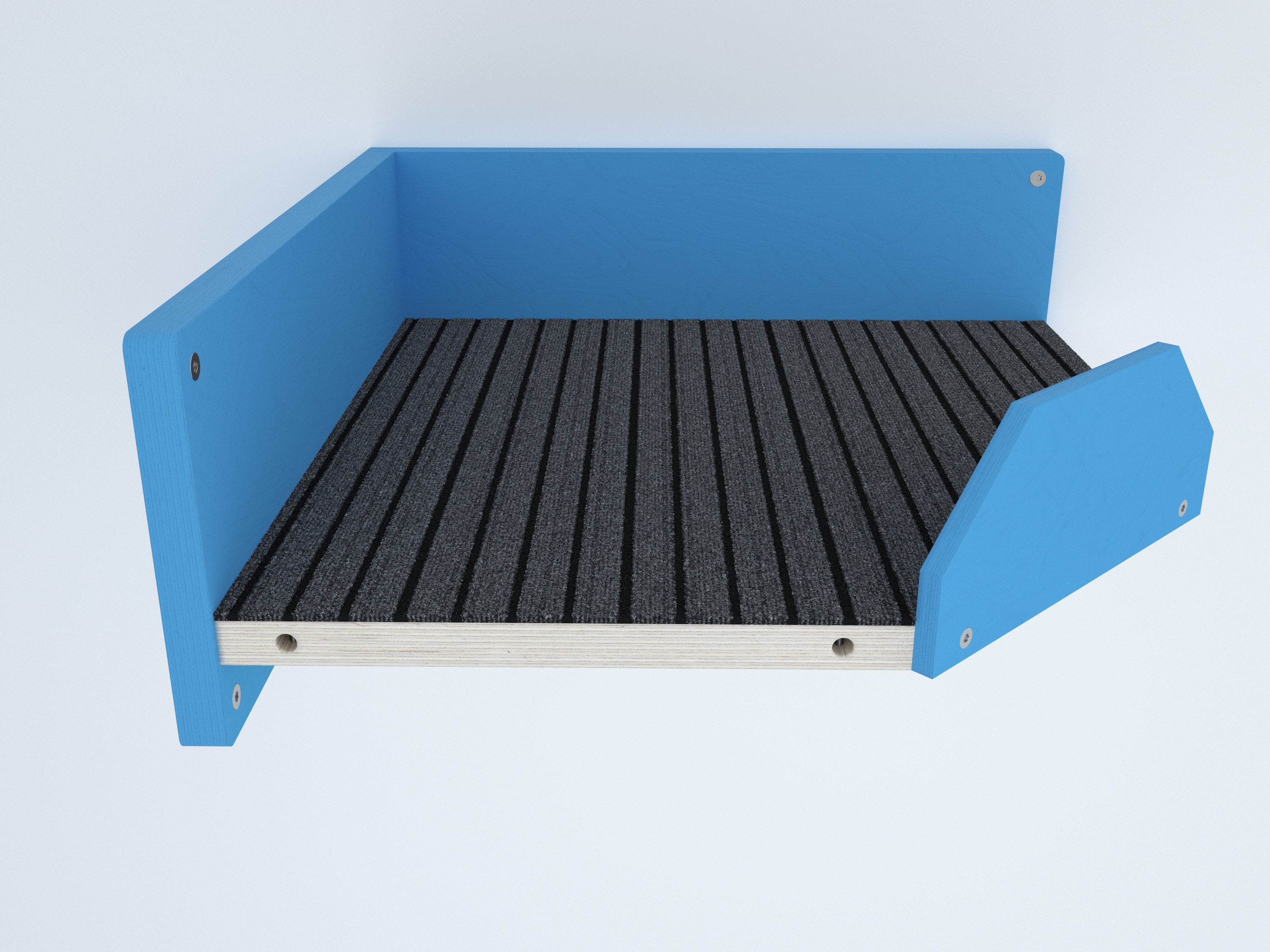 Cat Wall Shelf Corner Bridge Platform - Wally Bridge Corner - Scratchy Things Premium Pet Furniture