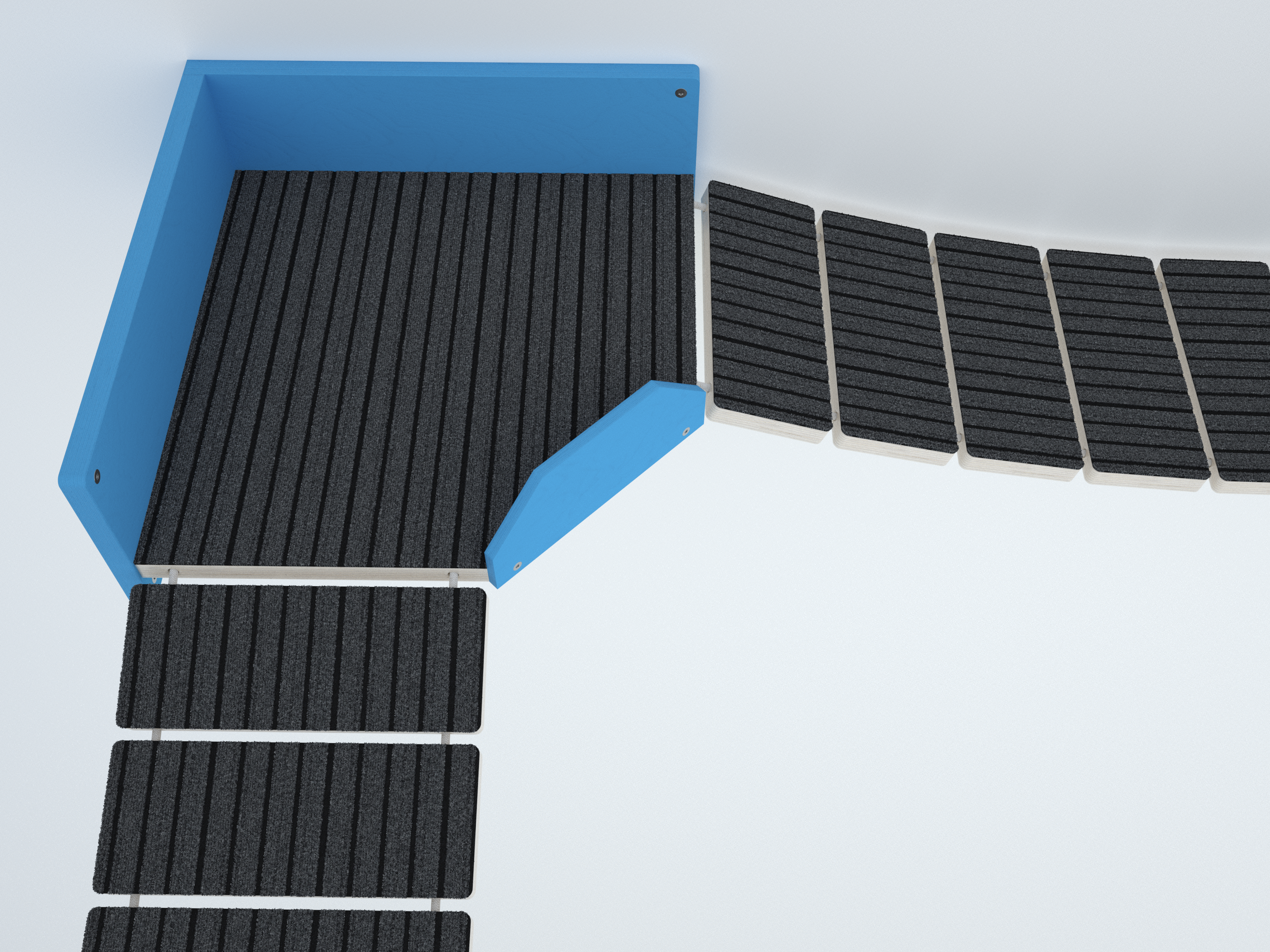 Cat Wall Shelf Corner Bridge Platform - Wally Bridge Corner - Scratchy Things Premium Pet Furniture