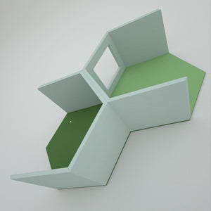 Cat Wall Shelf Hexagonal Bed - Wally OpenHex 2-pack - Scratchy Things Premium Pet Furniture