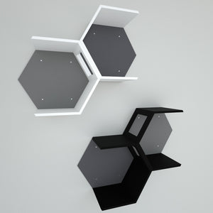 Cat Wall Shelf Hexagonal Bed - Wally OpenHex 4-pack - Scratchy Things Premium Pet Furniture