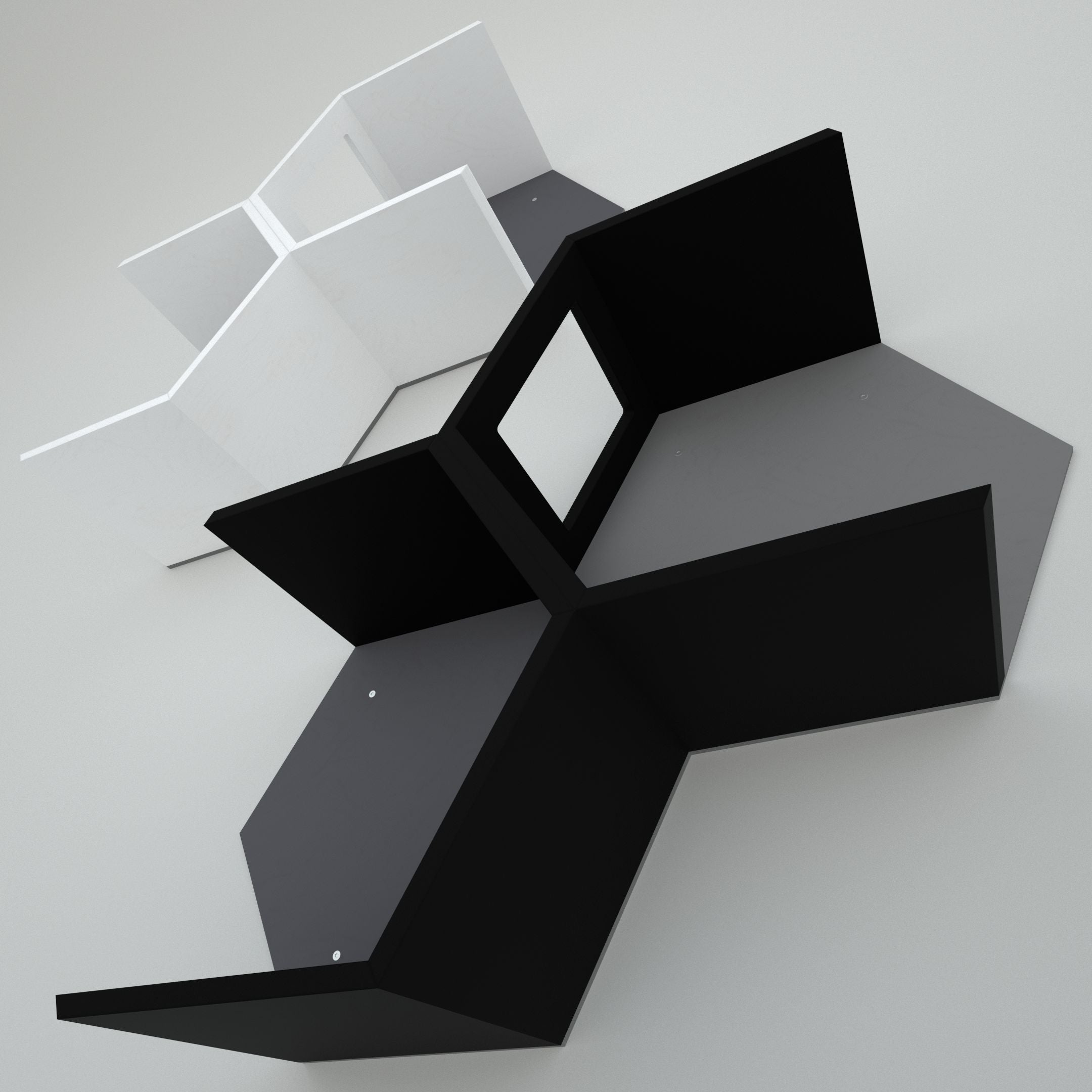 Cat Wall Shelf Hexagonal Bed - Wally OpenHex 4-pack - Scratchy Things Premium Pet Furniture