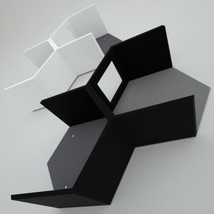 Cat Wall Shelf Hexagonal Bed - Wally OpenHex 4-pack - Scratchy Things Premium Pet Furniture