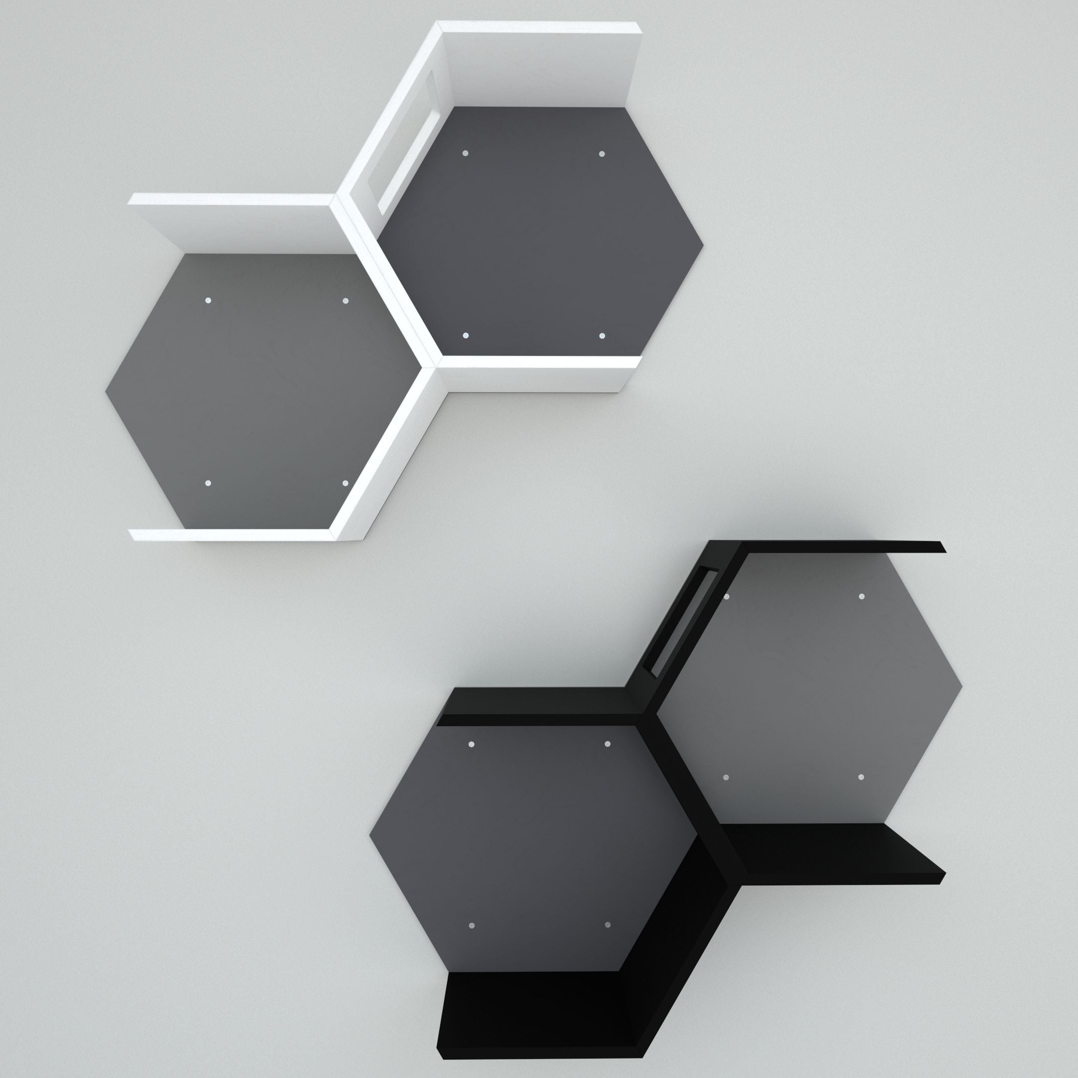 Cat Wall Shelf Hexagonal Bed - Wally OpenHex 4-pack - Scratchy Things Premium Pet Furniture