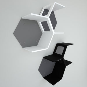 Cat Wall Shelf Hexagonal Bed - Wally OpenHex 4-pack - Scratchy Things Premium Pet Furniture