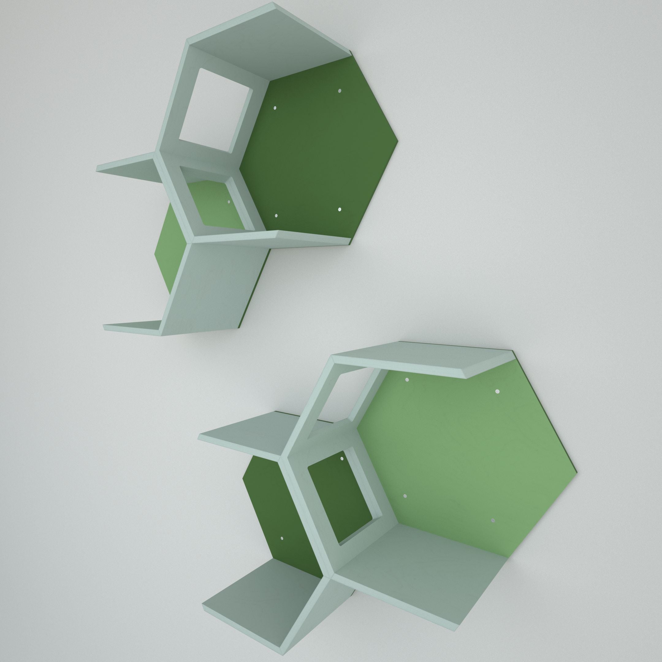 Cat Wall Shelf Hexagonal Bed - Wally OpenHex 4-pack - Scratchy Things Premium Pet Furniture