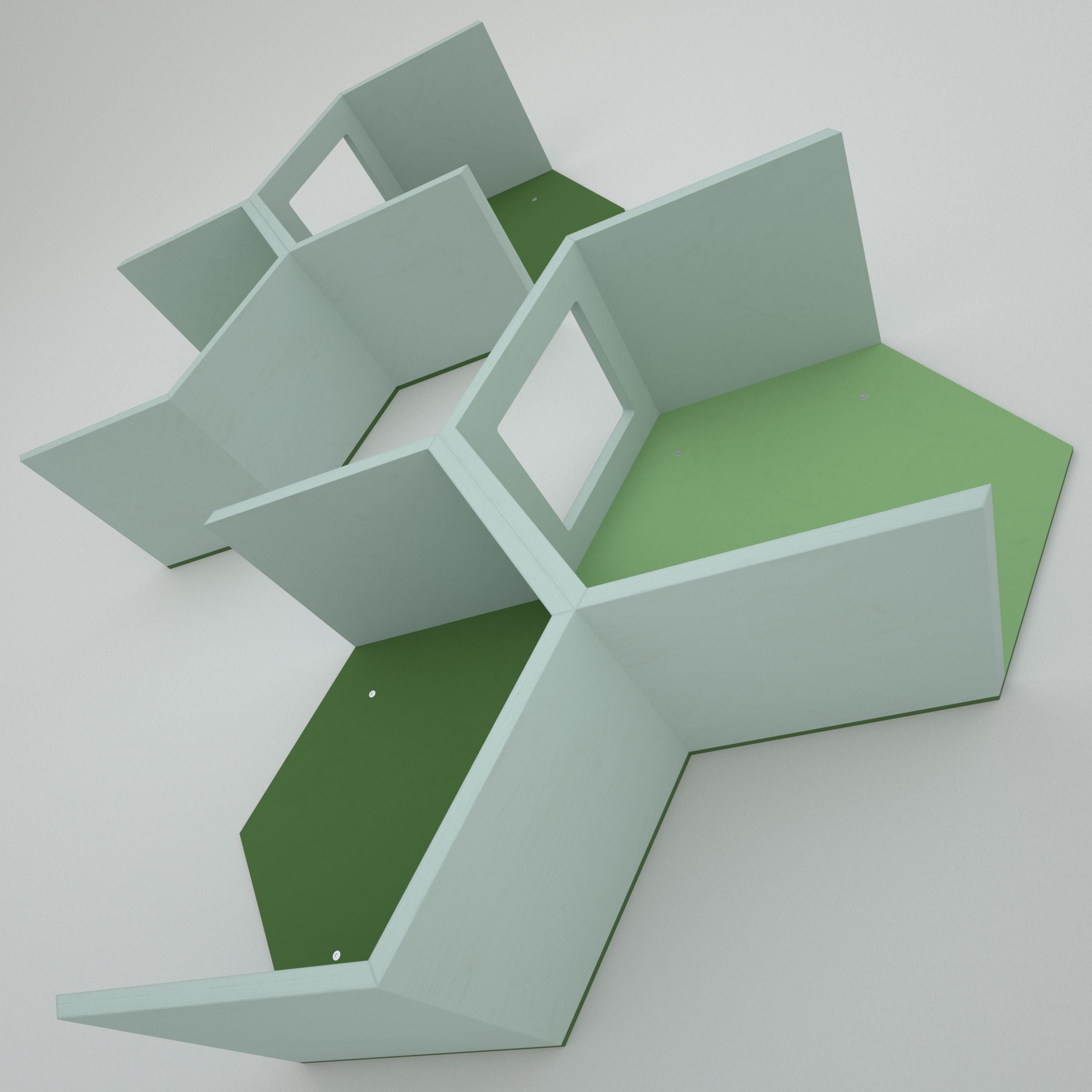 Cat Wall Shelf Hexagonal Bed - Wally OpenHex 4-pack - Scratchy Things Premium Pet Furniture