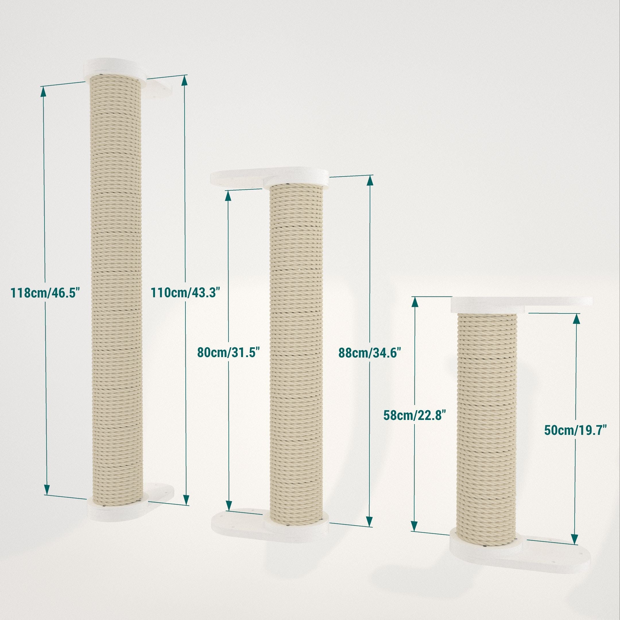 Cat Wall Scratching Climbing Pole Post - Wally Post Solo - scratching/climbing pole - Scratchy Things Premium Pet Furniture