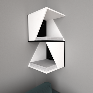 Cat Wall Shelf Bed Corner Box - Wally Sharp Tower - Scratchy Things Premium Pet Furniture