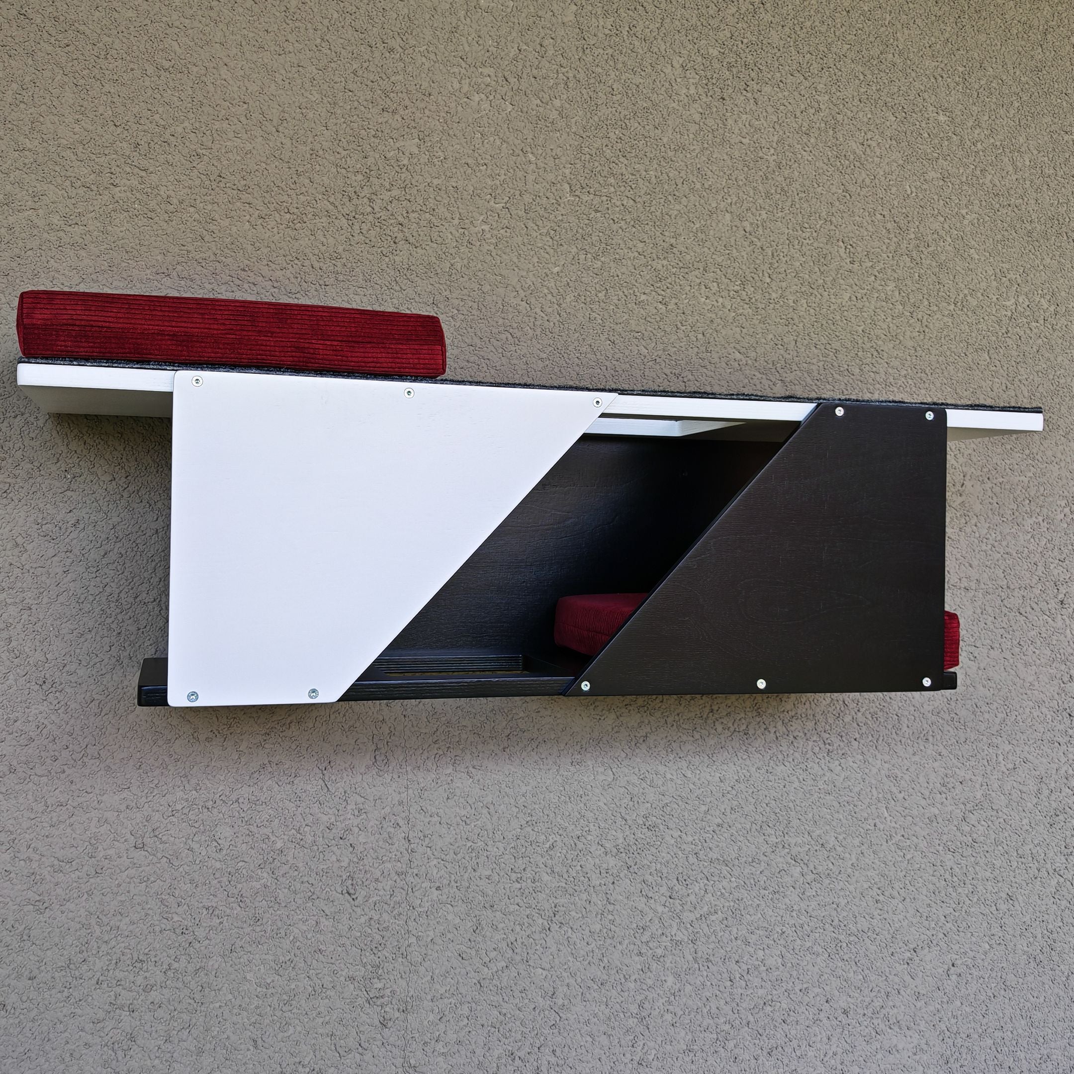 Cat Wall Shelf Bed - Sharp Tunnel - Scratchy Things Premium Pet Furniture