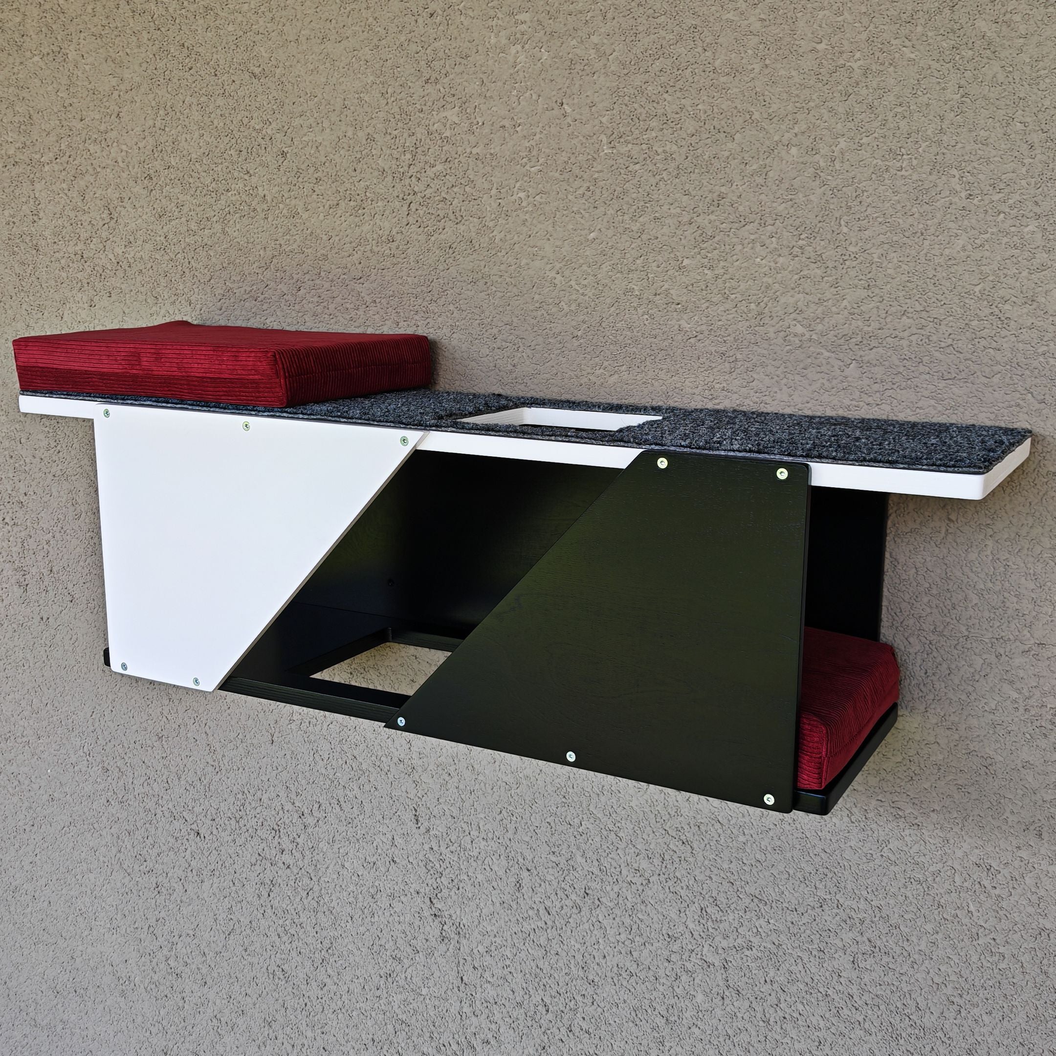 Cat Wall Shelf Bed - Sharp Tunnel - Scratchy Things Premium Pet Furniture