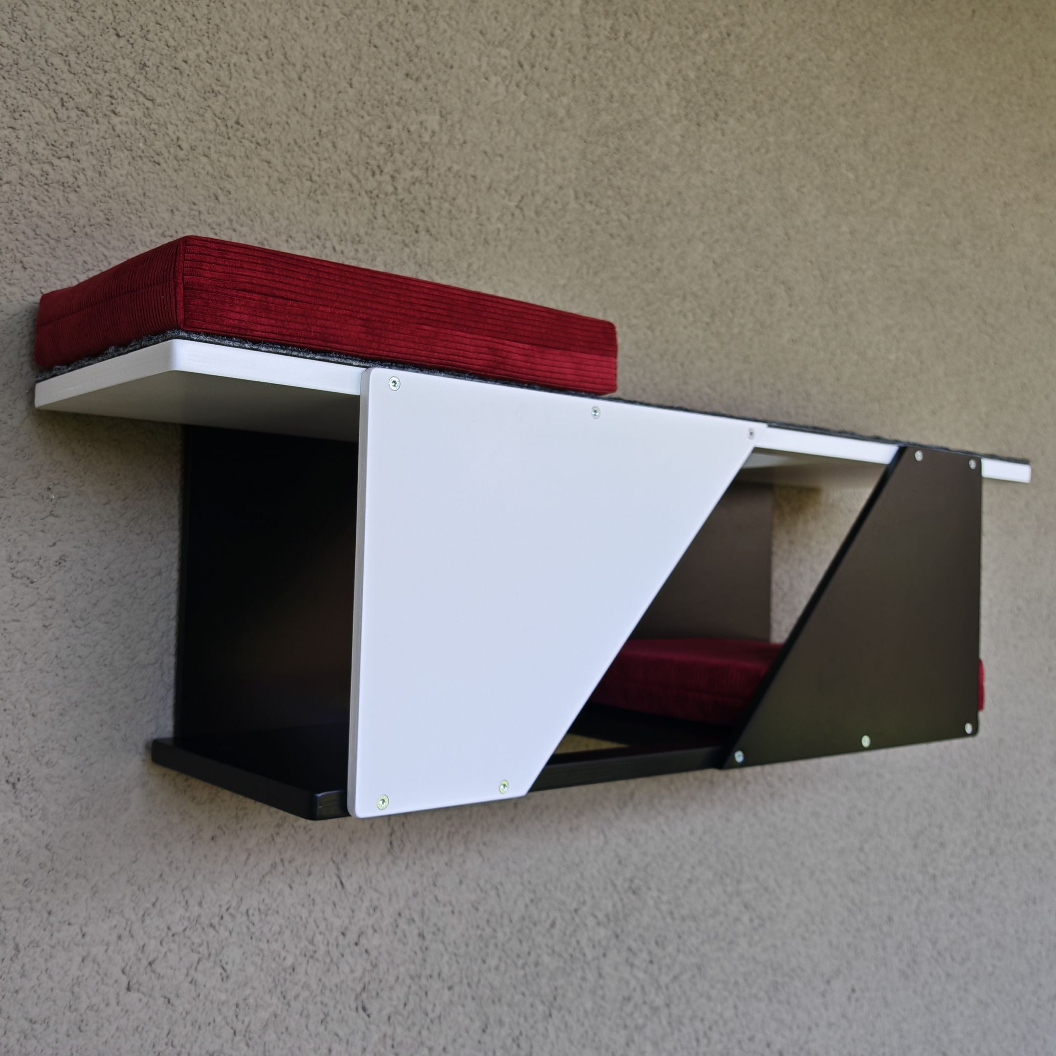 Cat Wall Shelf Bed - Sharp Tunnel - Scratchy Things Premium Pet Furniture