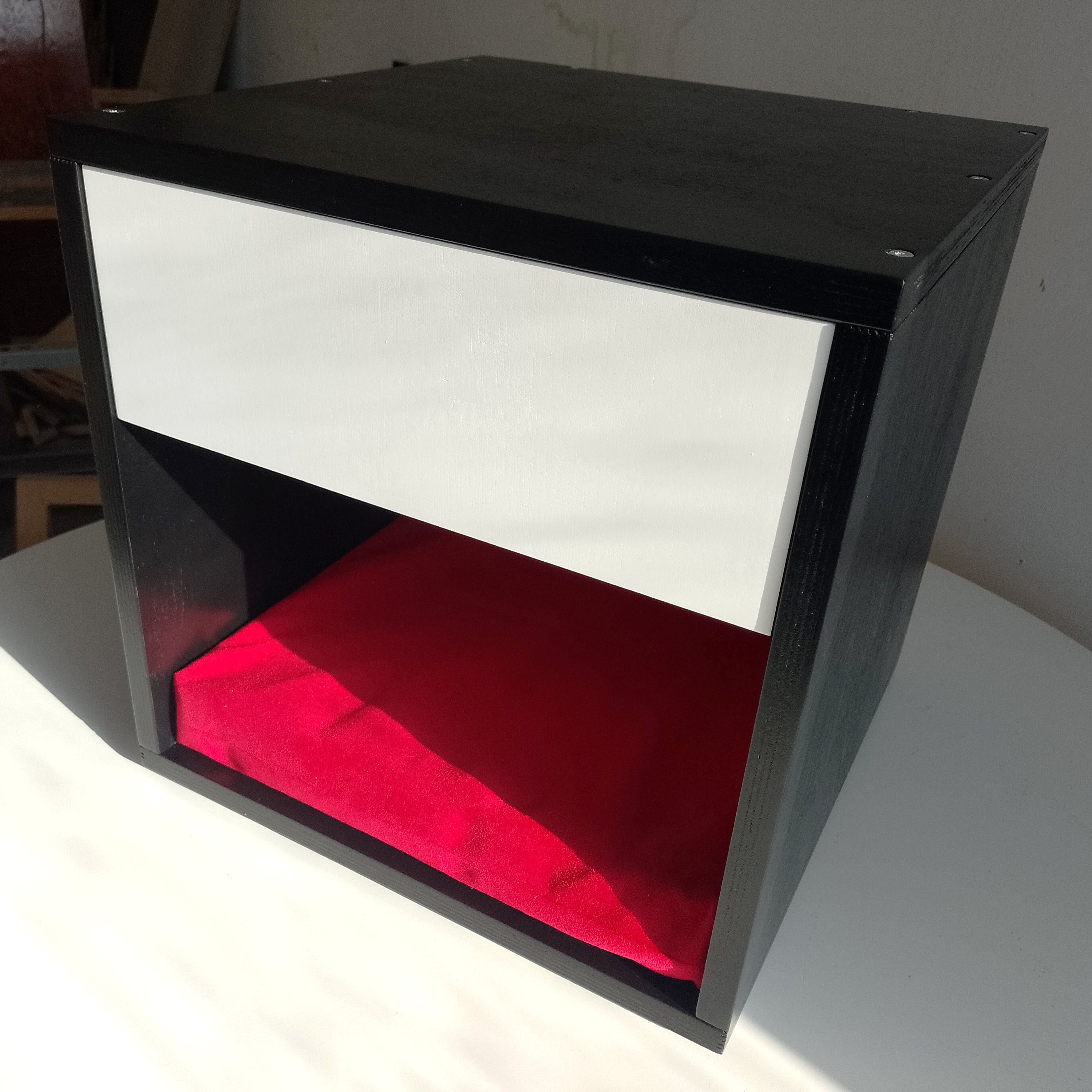 Cat Box House Bed - Boxy Nightstand - Scratchy Things Premium Pet Furniture