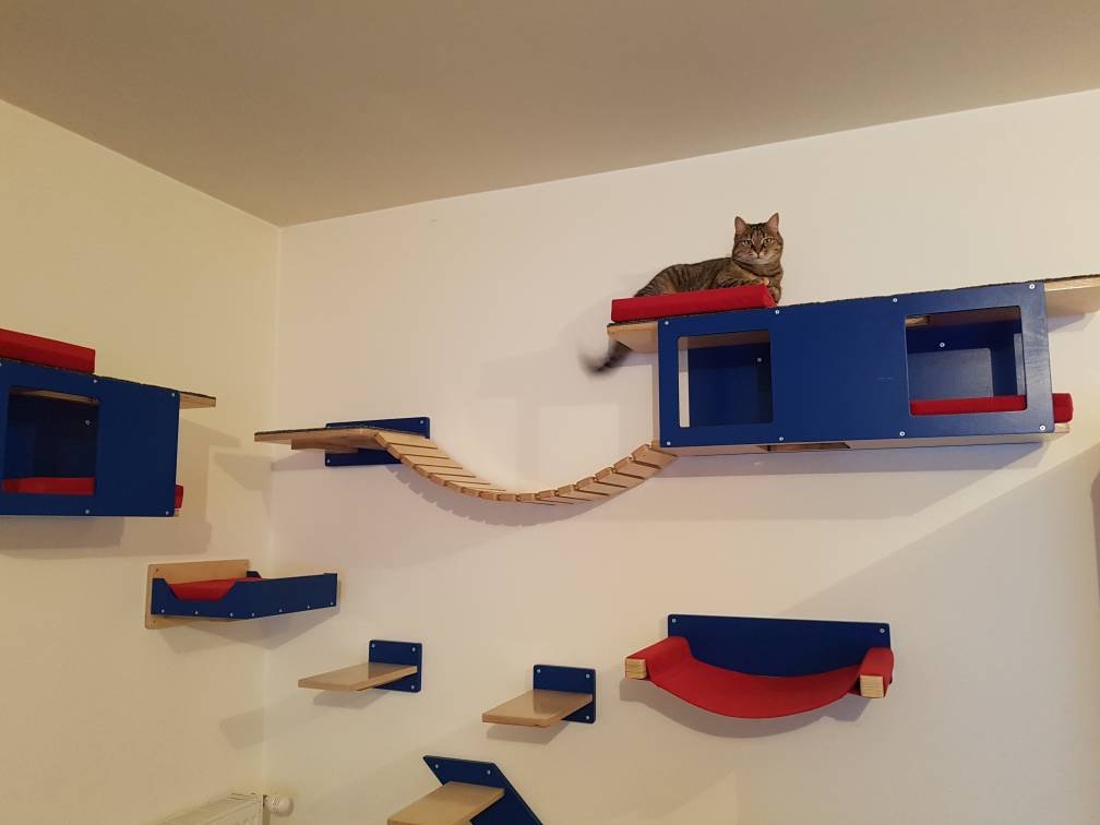 Cat Wall Shelf Bed - Wally Tunnel - Scratchy Things Premium Pet Furniture