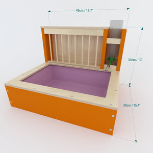 Rabbit Hay Feeder Litter box - Nibbler Combo Mini Spectra - Berry Accent - READY TO SHIP - Scratchy Things Premium Pet Furniture