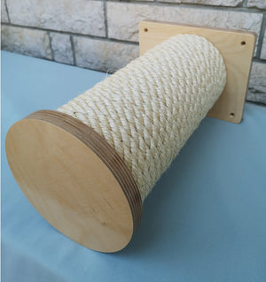 Cat Wall Scratching Pole Step Shelf - Wally Round Step - Scratchy Things Premium Pet Furniture