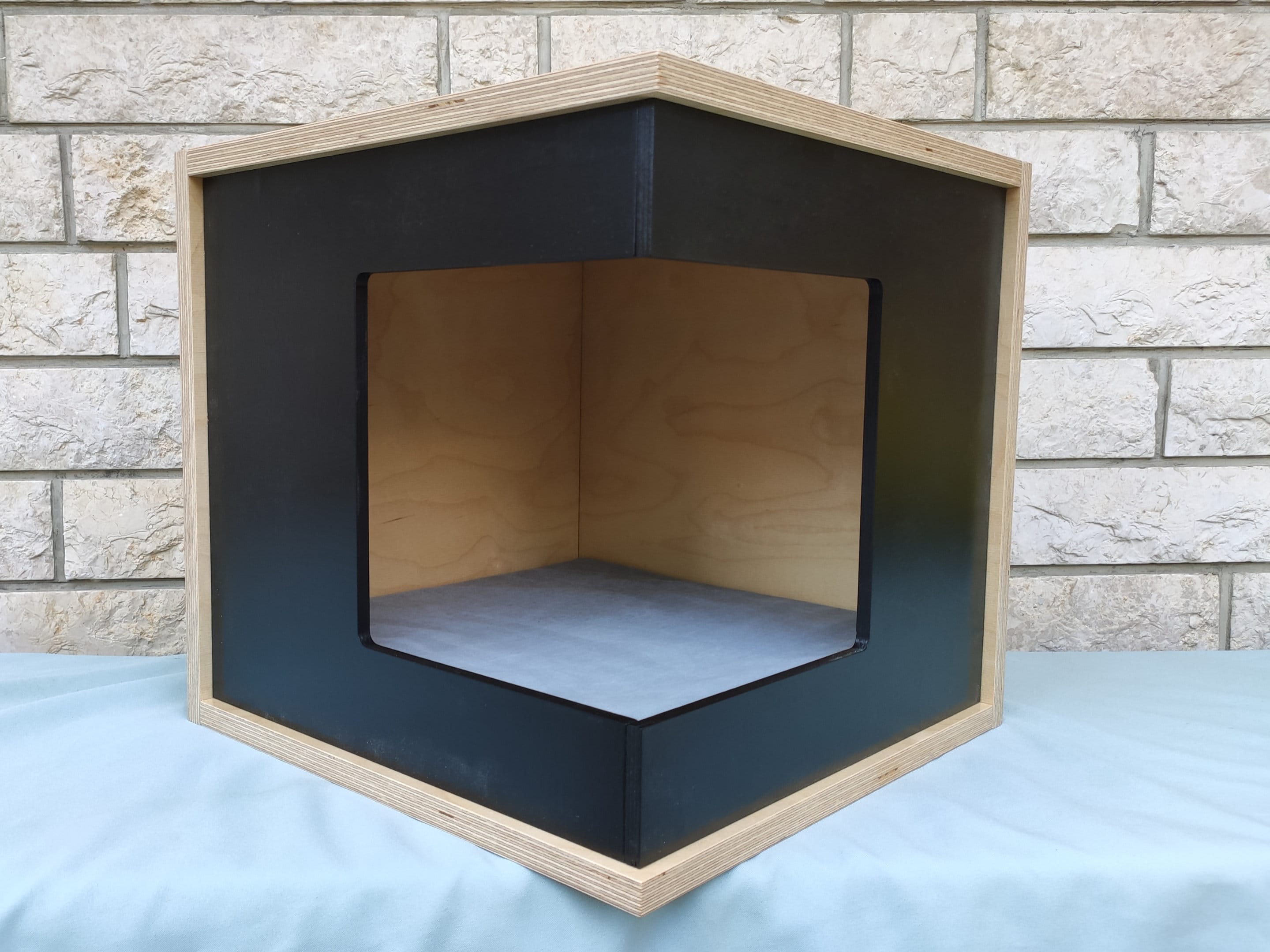 Cat Wall Shelf Bed Corner Box - Wally CornerBox - Scratchy Things Premium Pet Furniture