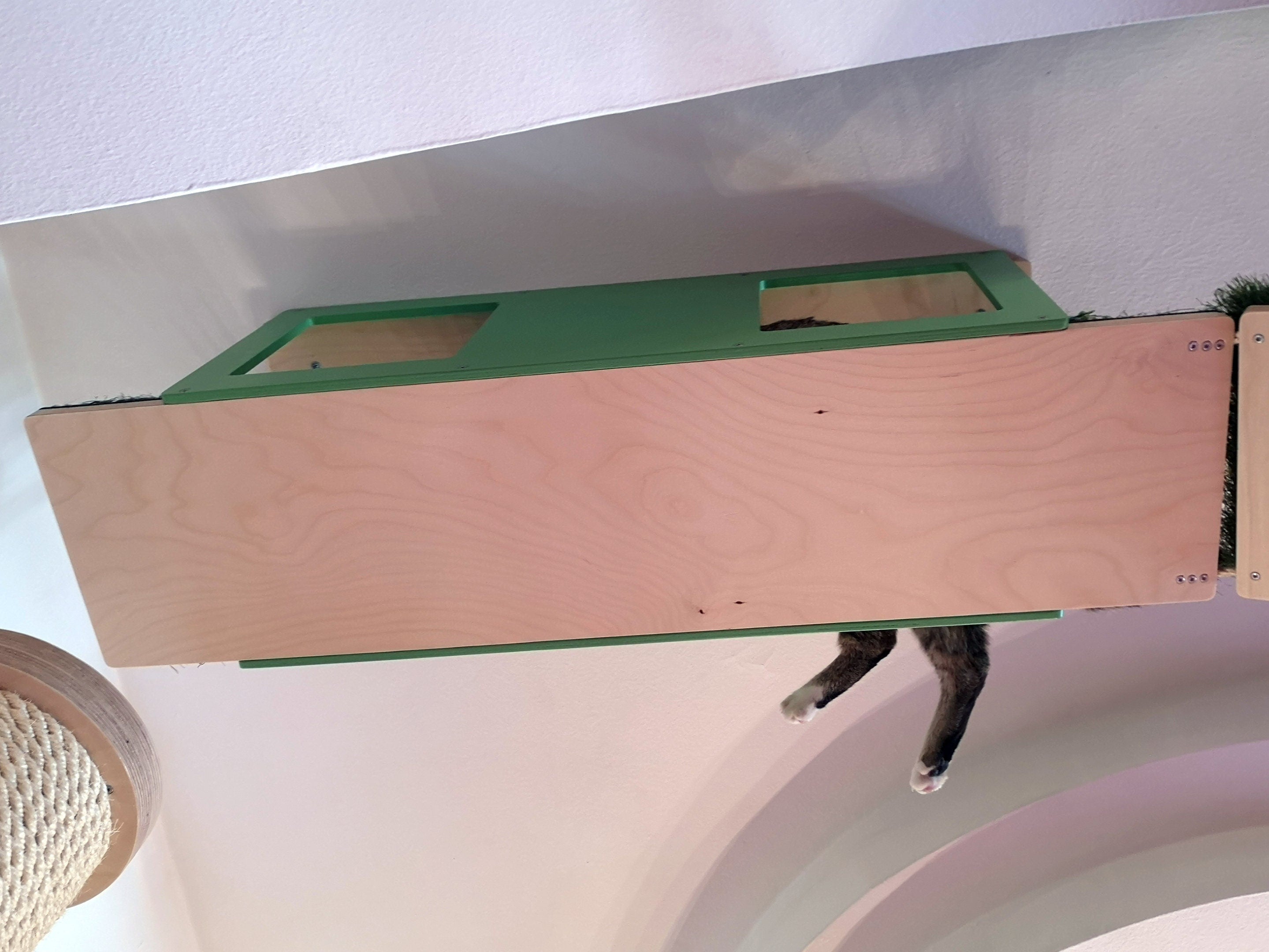 Cat Ceiling Shelf Bed - Wally Tunnel Top - Scratchy Things Premium Pet Furniture